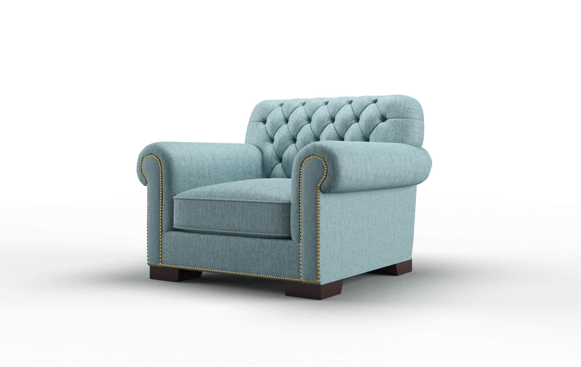 Chester Sasha Teal Chair espresso legs 4