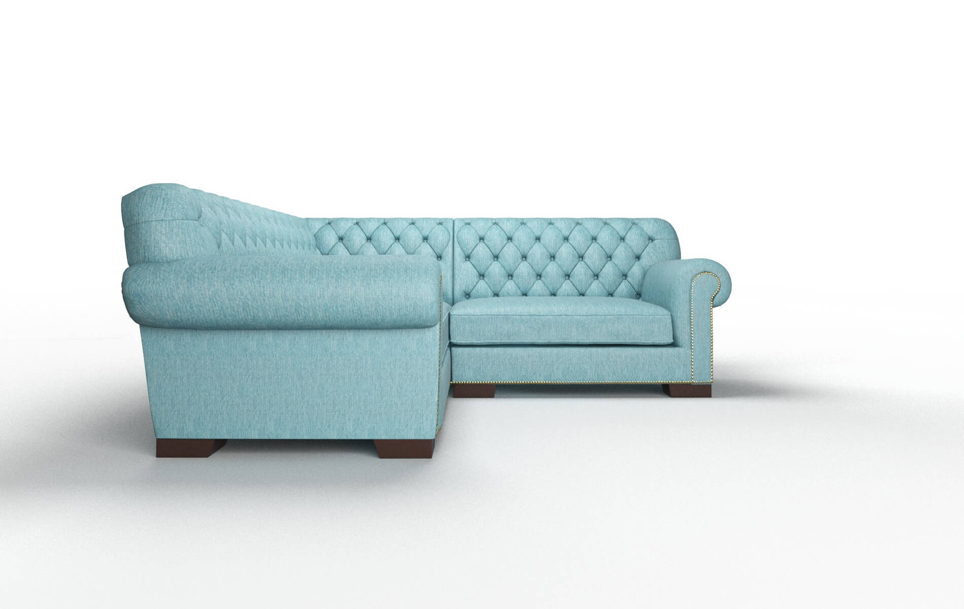 Chester Sorrento Denim Sectional espresso legs 2