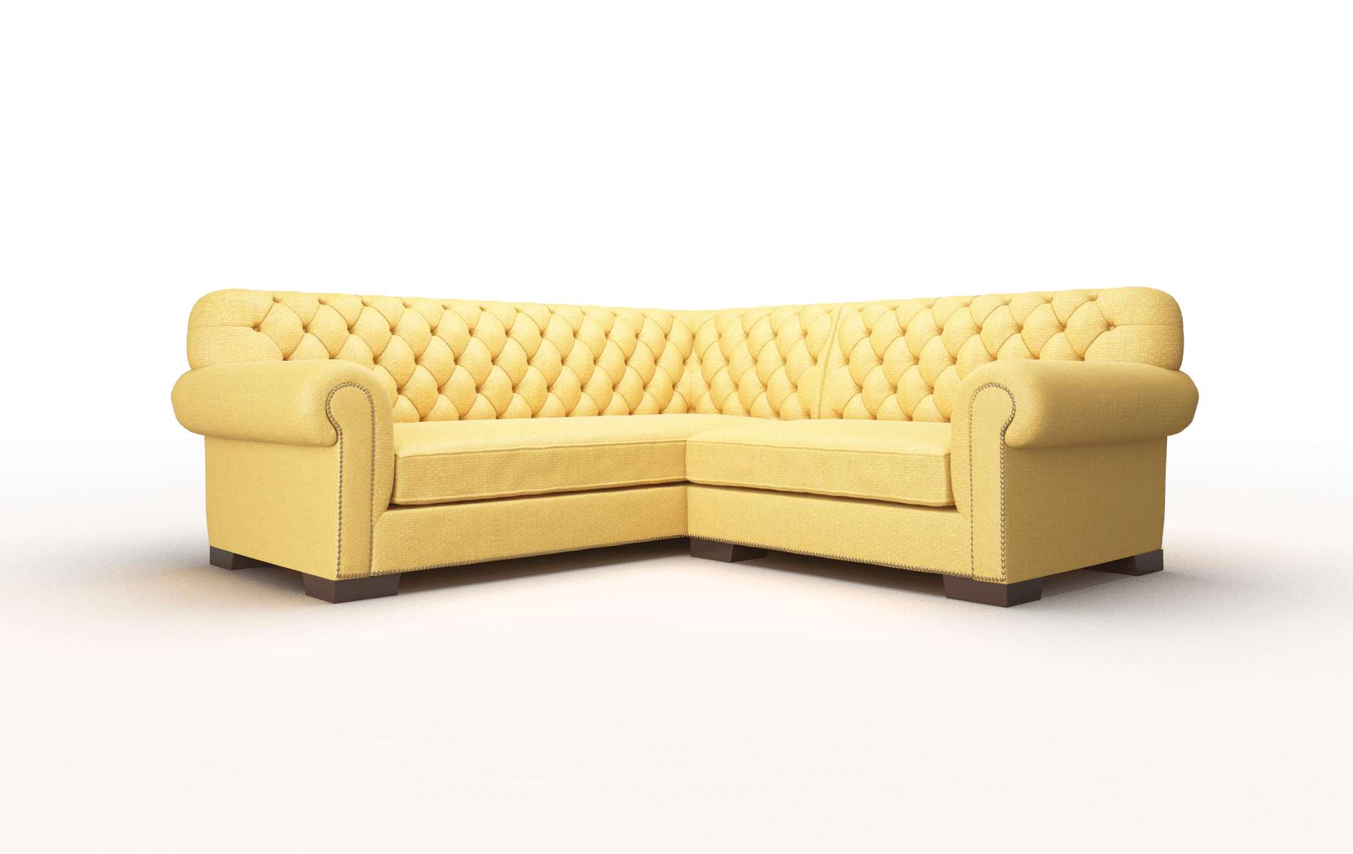 Chester Tess Turmeric Sectional espresso legs 1