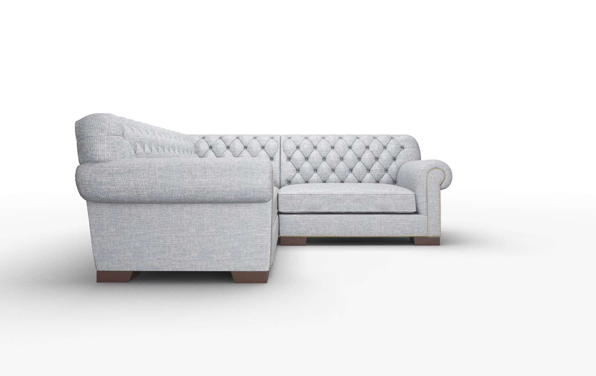 Chester Venus Mist Sectional espresso legs 2