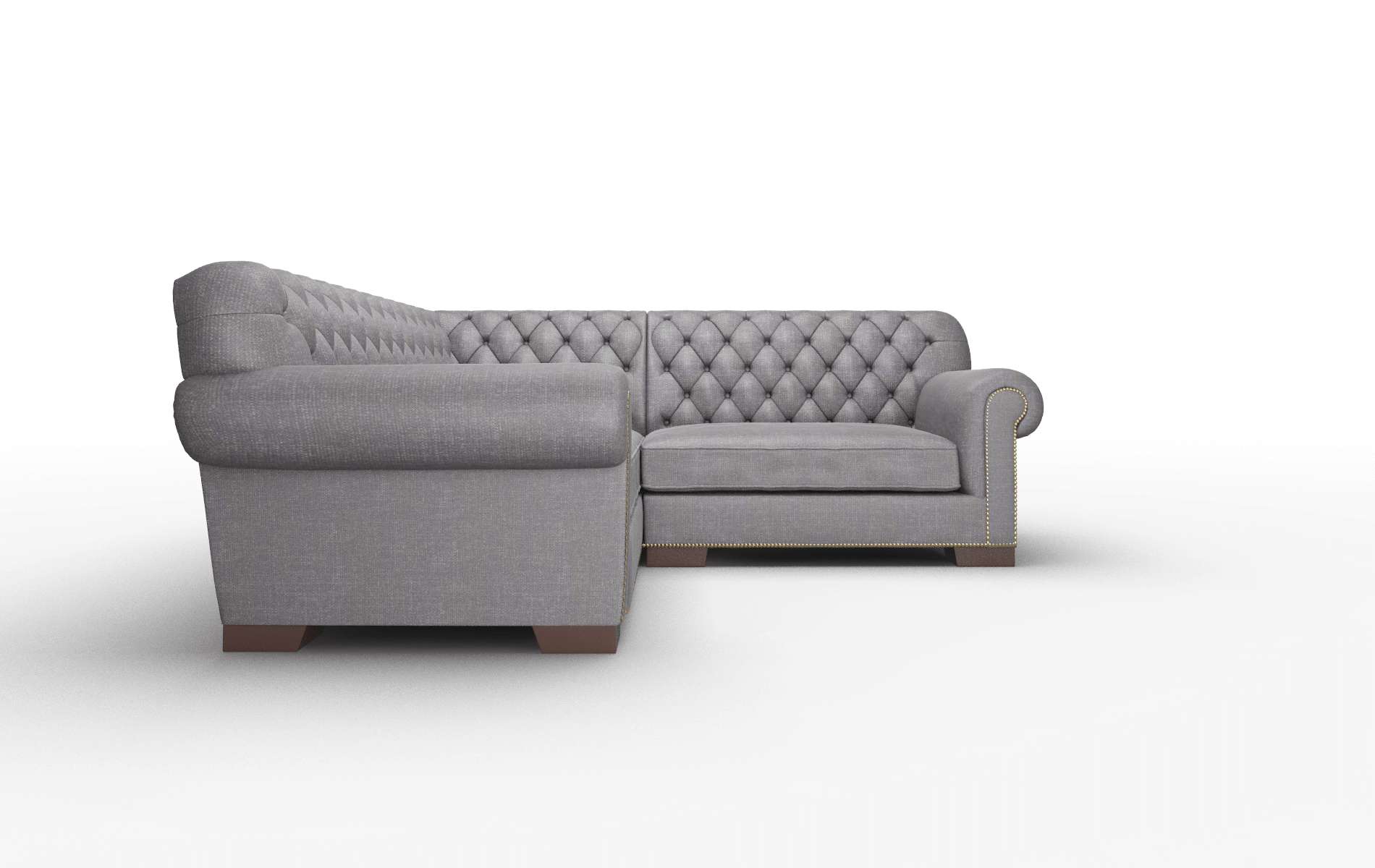 Chester Venus Onyx Sectional espresso legs 2