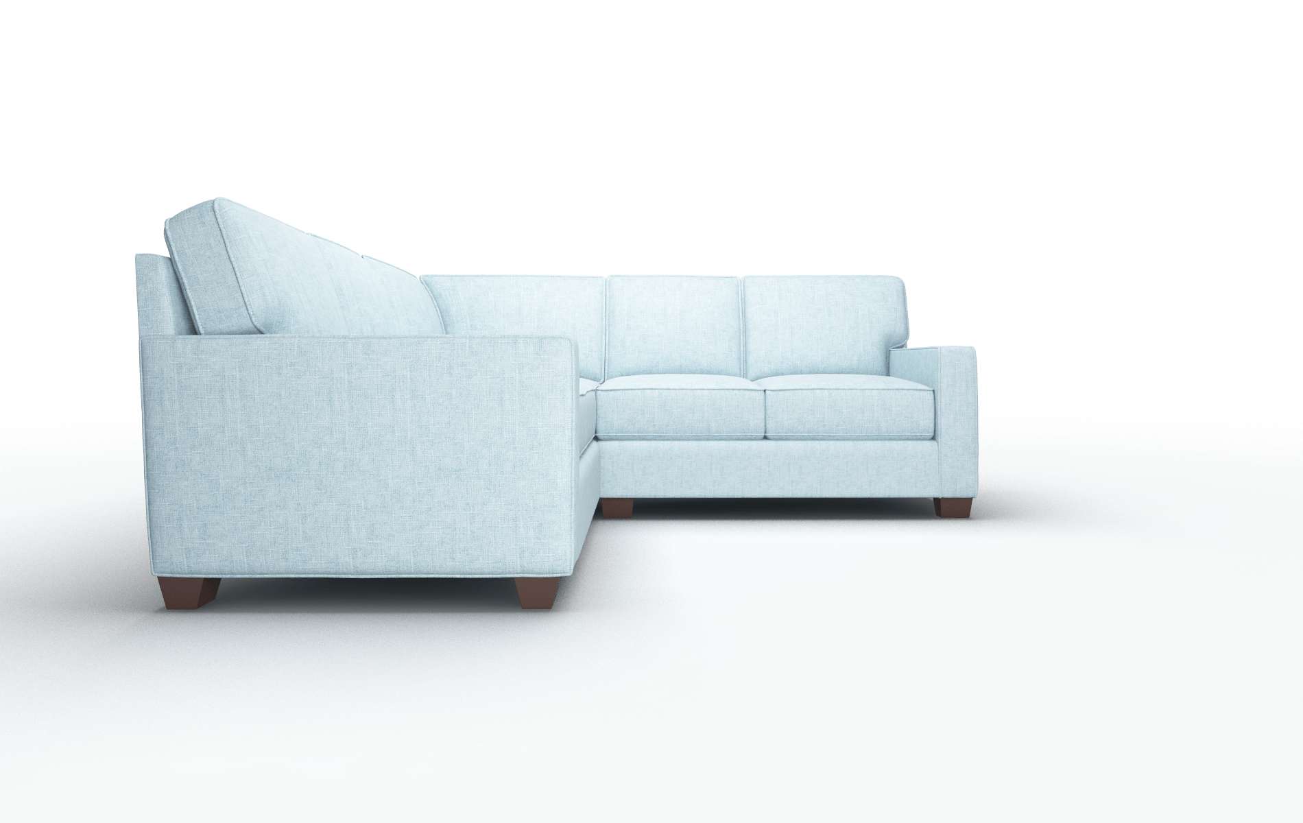 Chicago Atlas Turquoise Sectional espresso legs 2