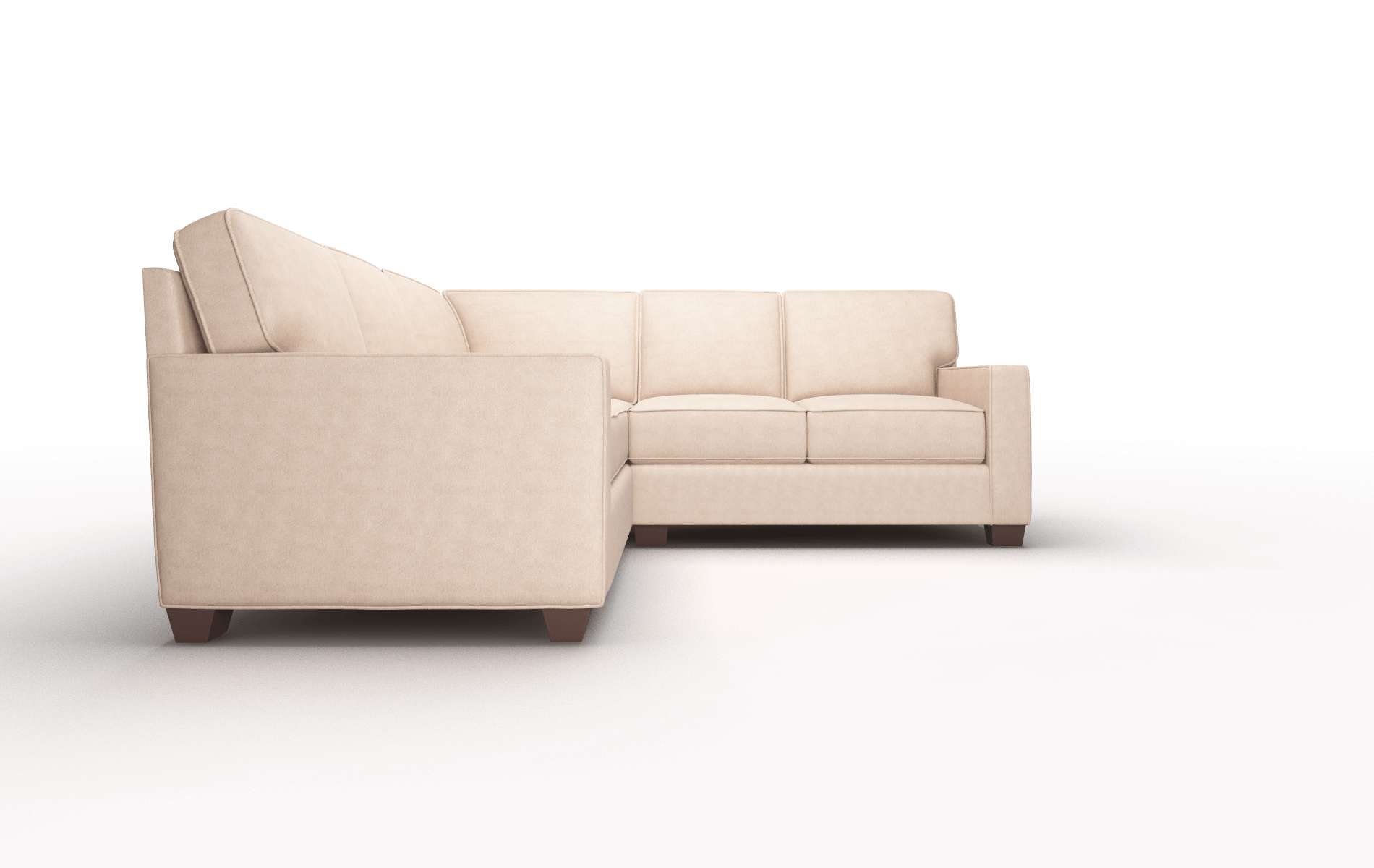 Chicago Bella Cocoa Sectional espresso legs 2