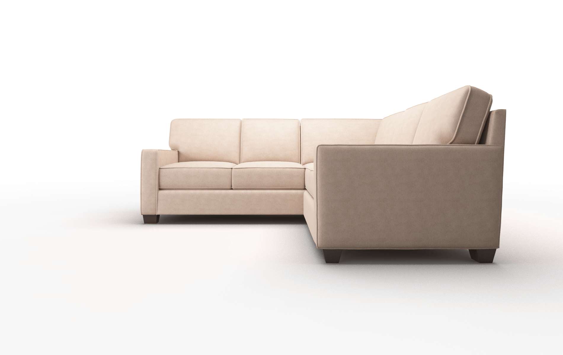 Chicago Bella Cocoa Sectional espresso legs 5