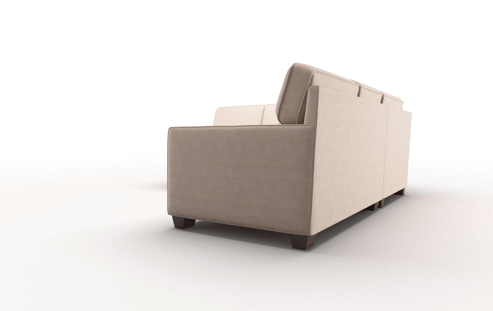 Chicago Bella Pewter Sectional espresso legs 4