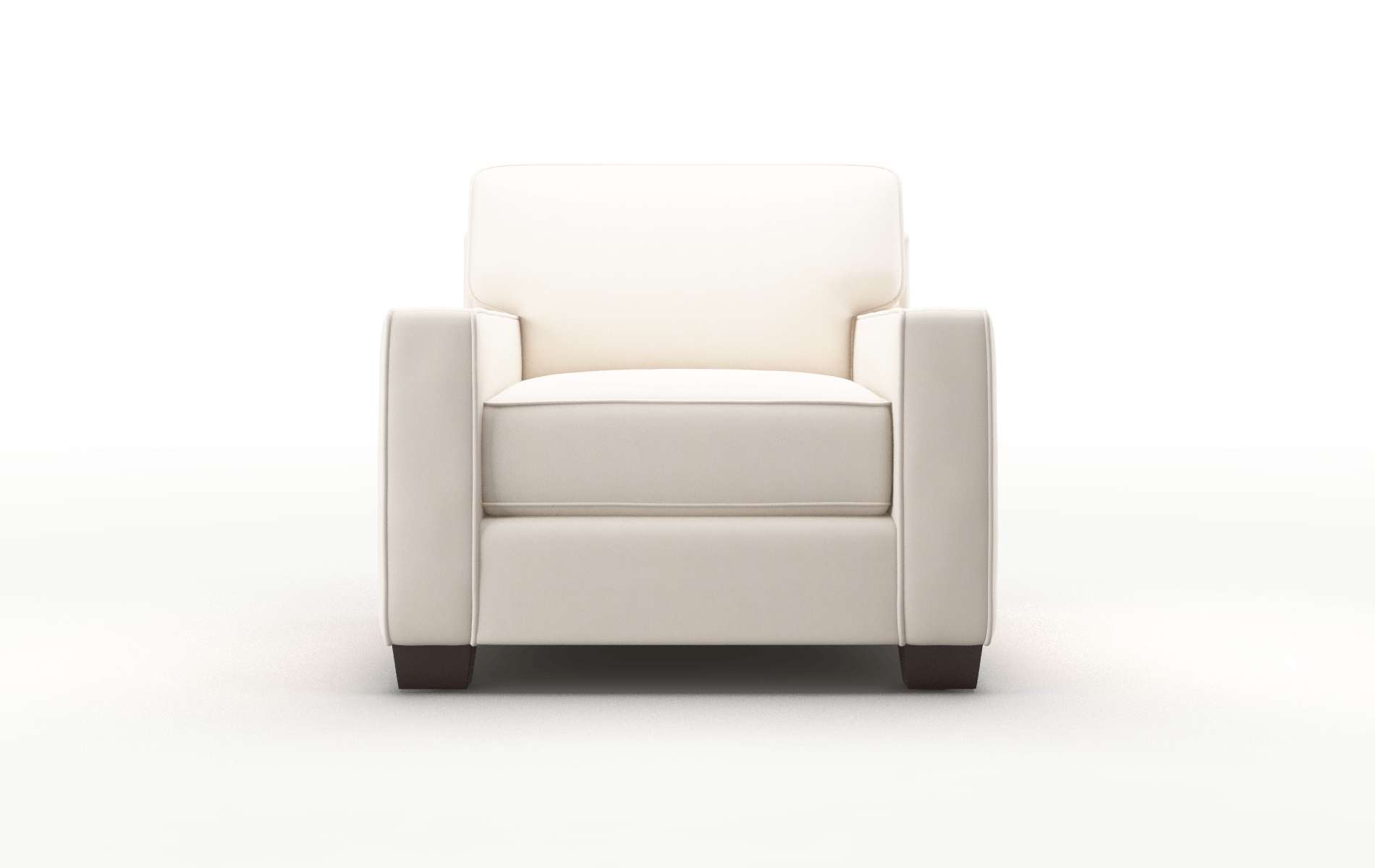 Chicago Blanche milky Chair Espresso Legs  1