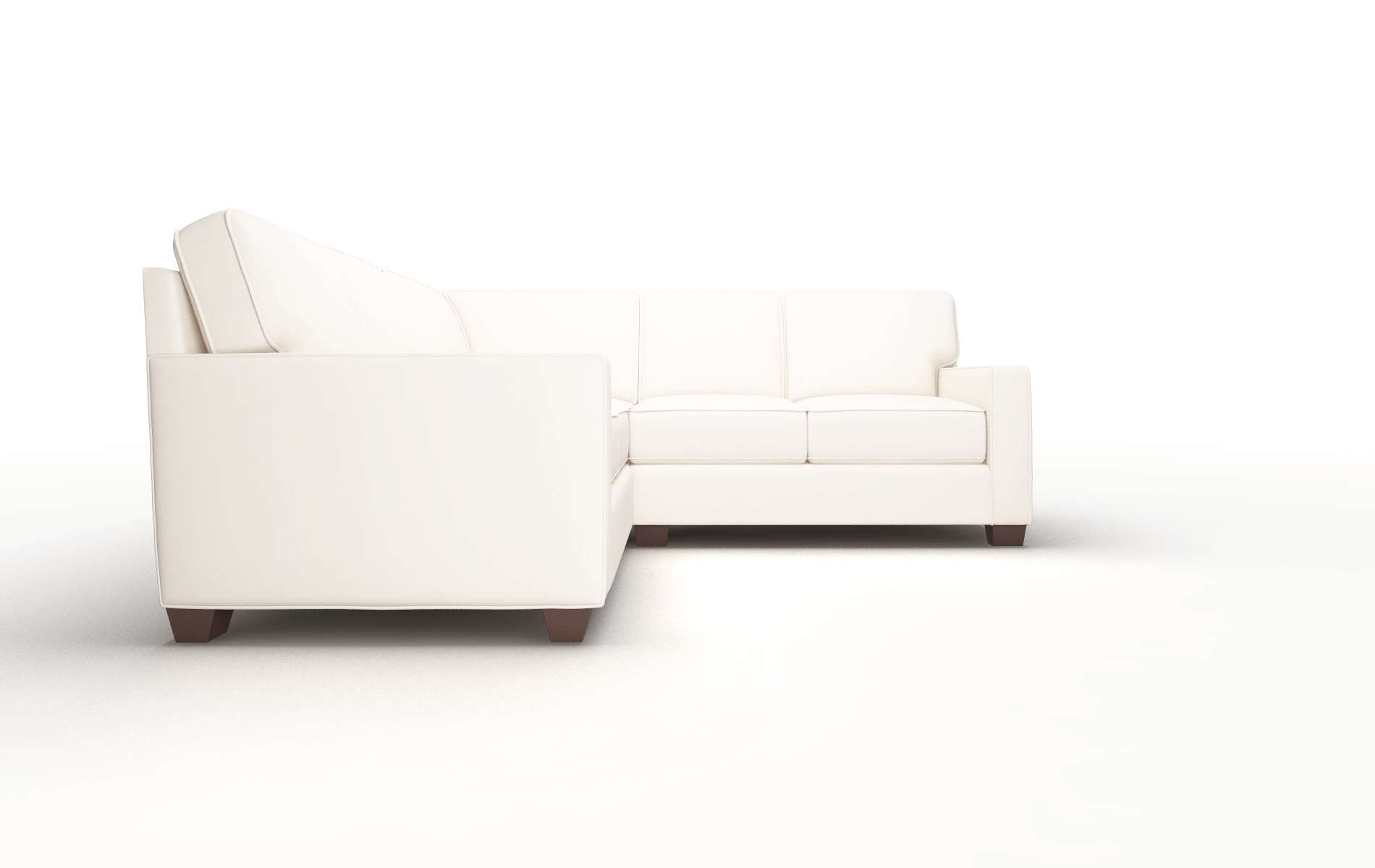 Chicago Blanche Milky Sectional espresso legs 2