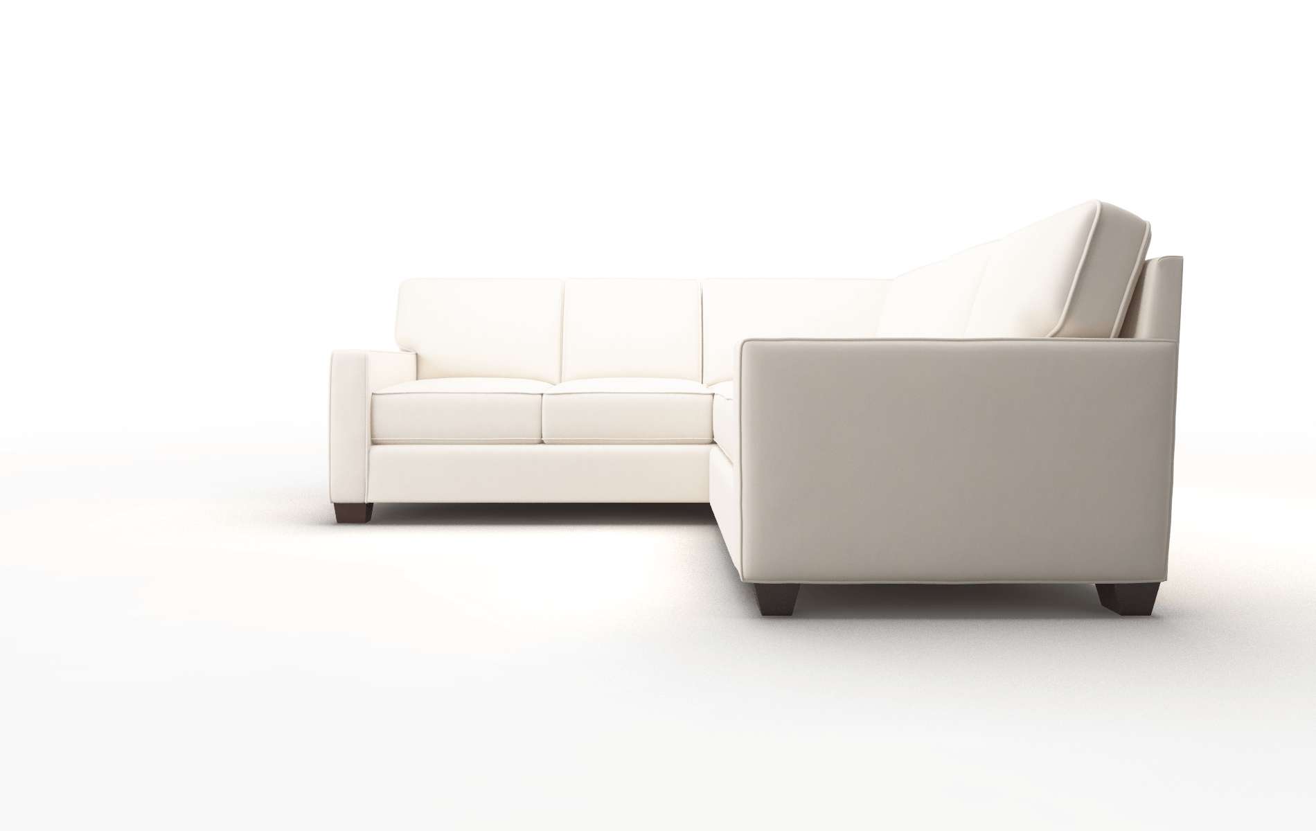 Chicago Blanche Milky Sectional espresso legs 5