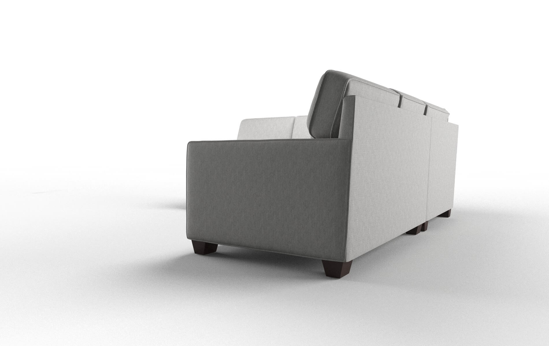 Chicago Bungalow Graphite Sectional espresso legs 4