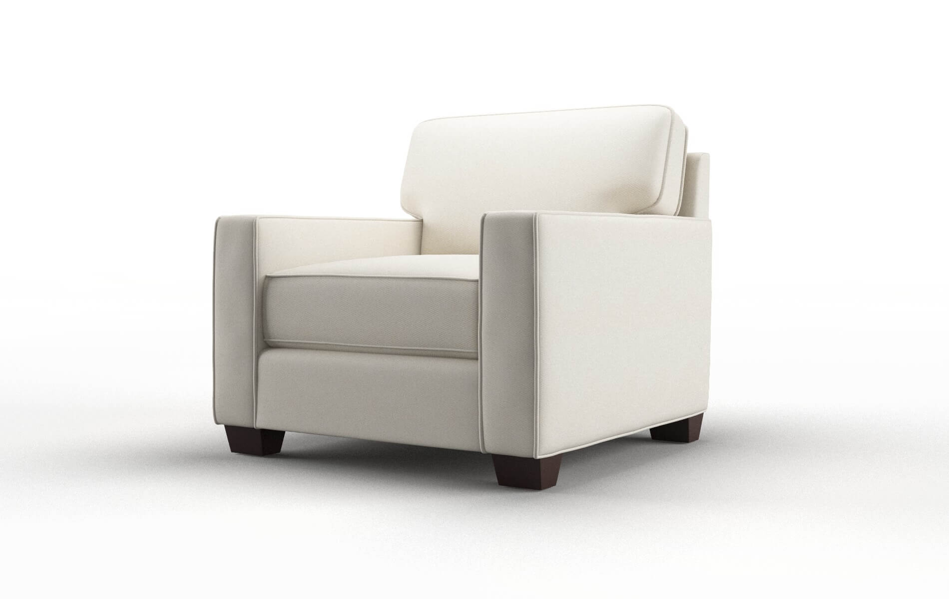 Chicago Bungalow Ivory Chair espresso legs 4