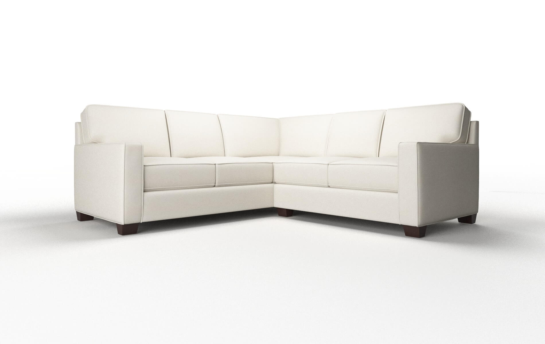 Chicago Bungalow Ivory Sectional espresso legs 1