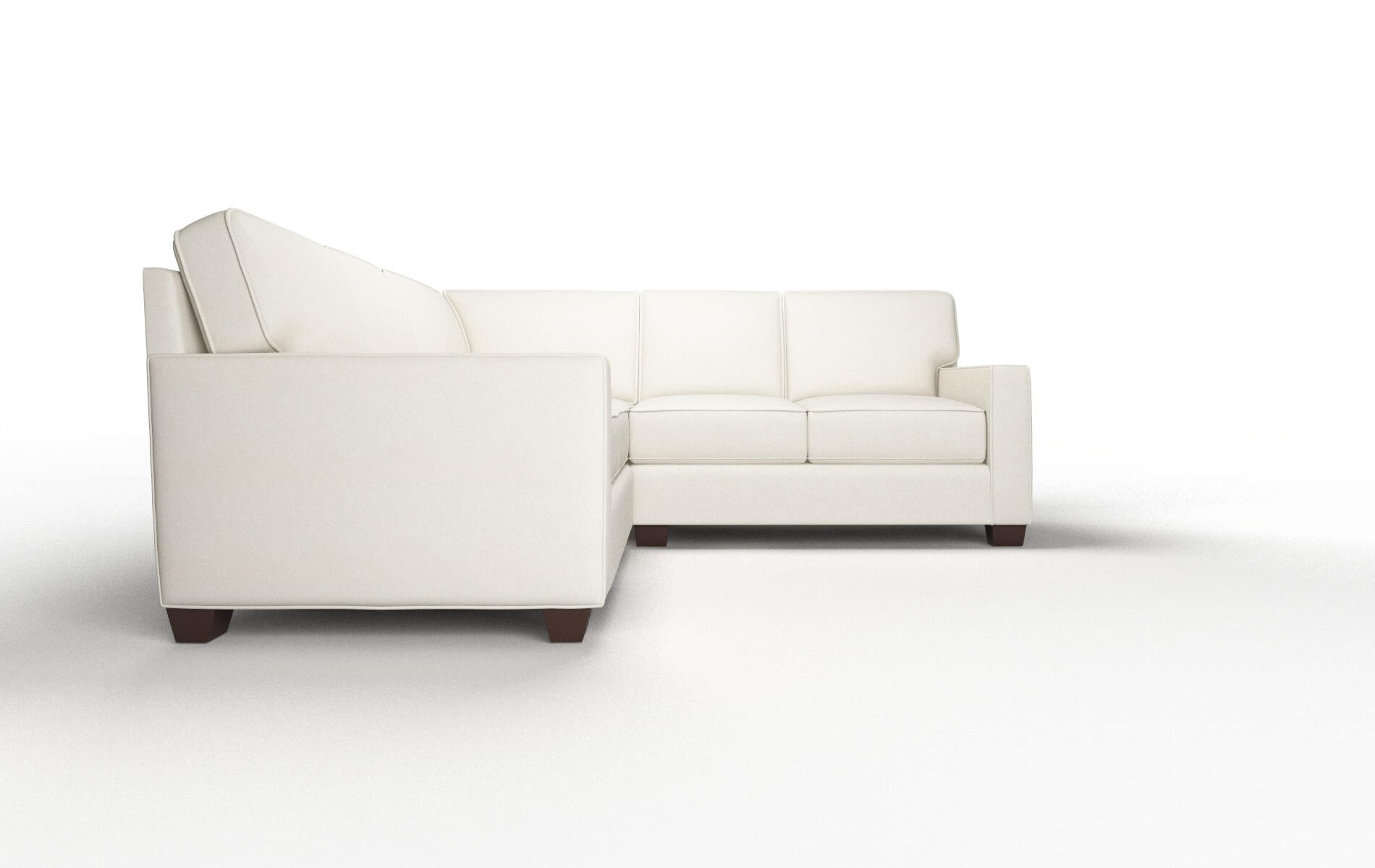 Chicago Bungalow Ivory Sectional espresso legs 2