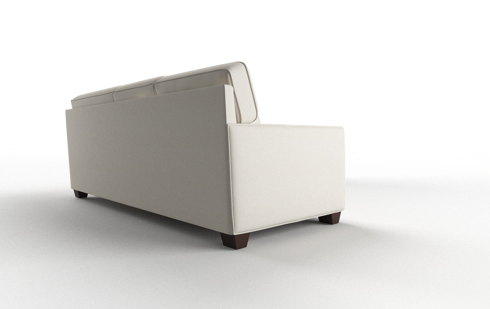 Chicago Bungalow Ivory Sectional espresso legs 3