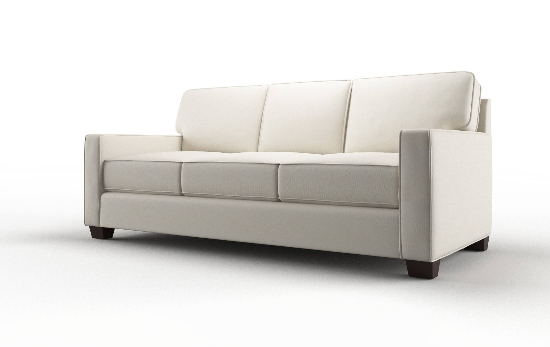 Chicago Bungalow Ivory Sofa espresso legs 4
