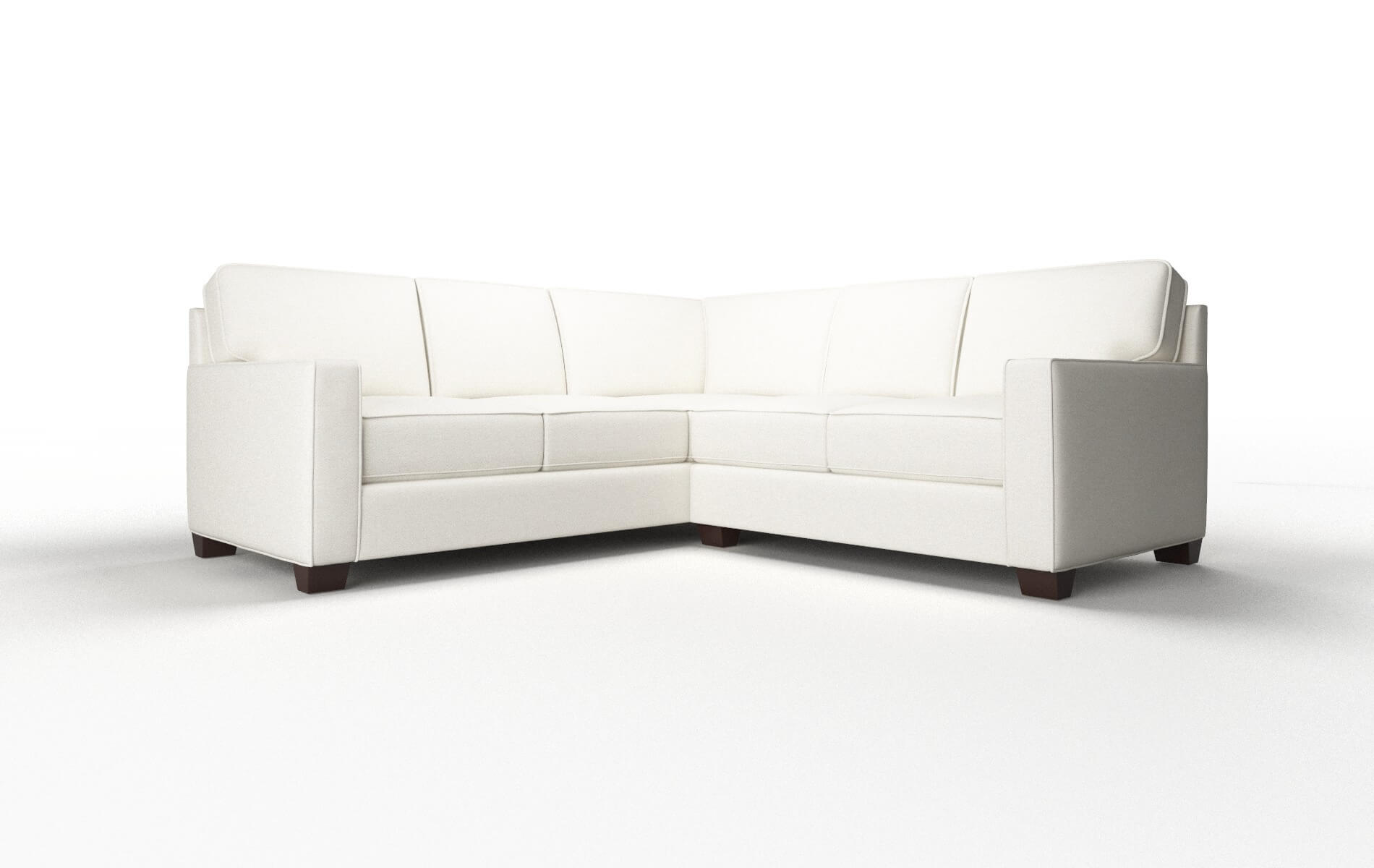 Chicago Catalina Ivory Sectional espresso legs 1