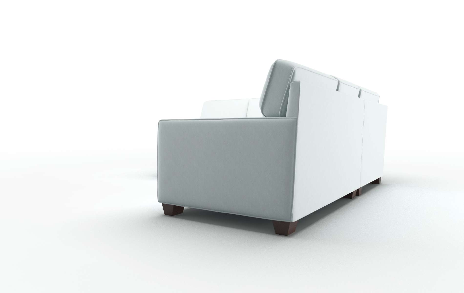 Chicago Clyde Cornflower Sectional espresso legs 4