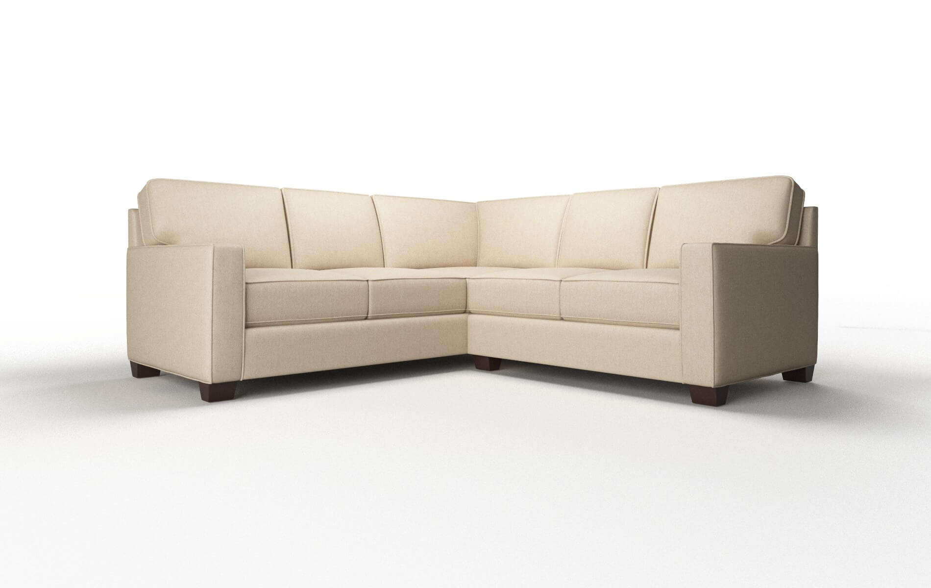 Chicago Cosmo Fawn Sectional espresso legs 1