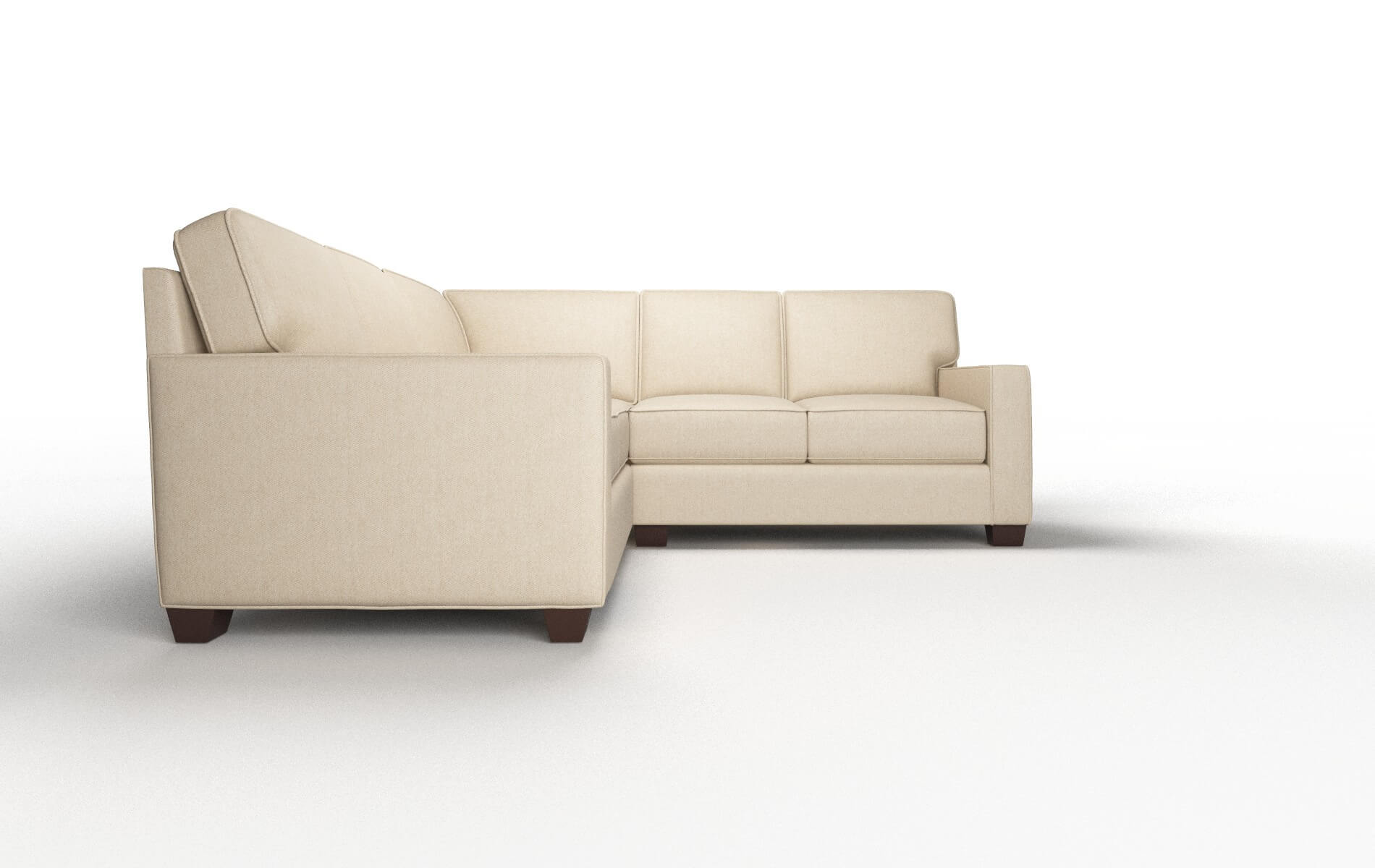 Chicago Cosmo Fawn Sectional espresso legs 2