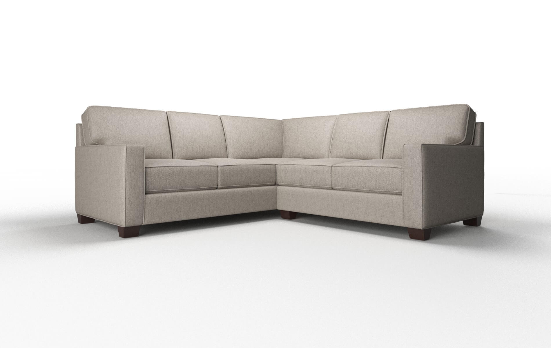 Chicago Cosmo Taupe Sectional espresso legs 1