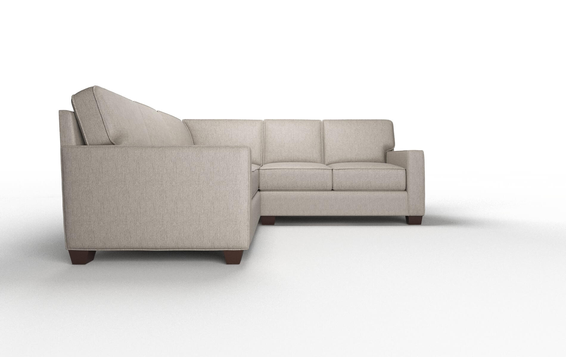 Chicago Cosmo Taupe Sectional espresso legs 2