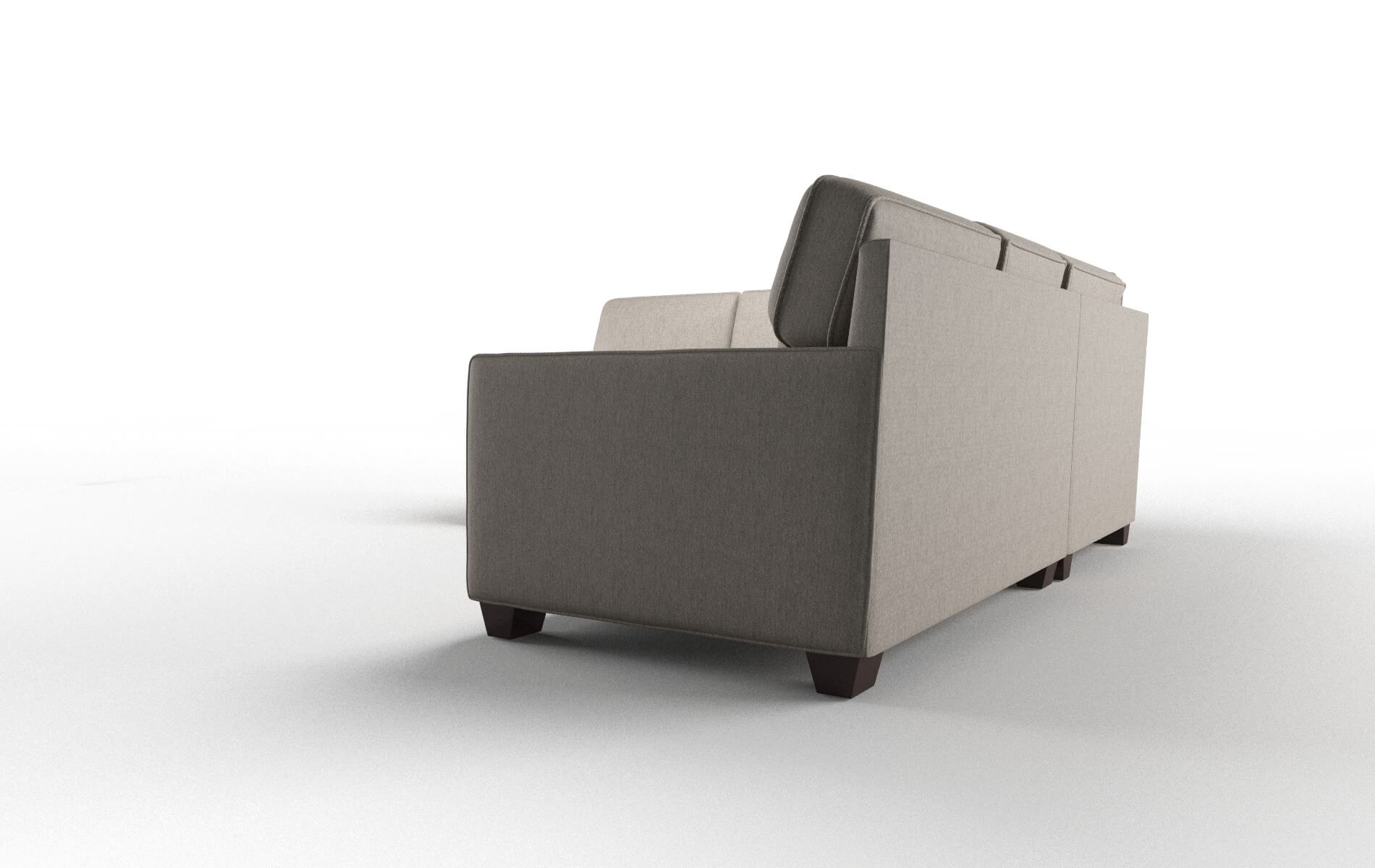 Chicago Cosmo Taupe Sectional espresso legs 4
