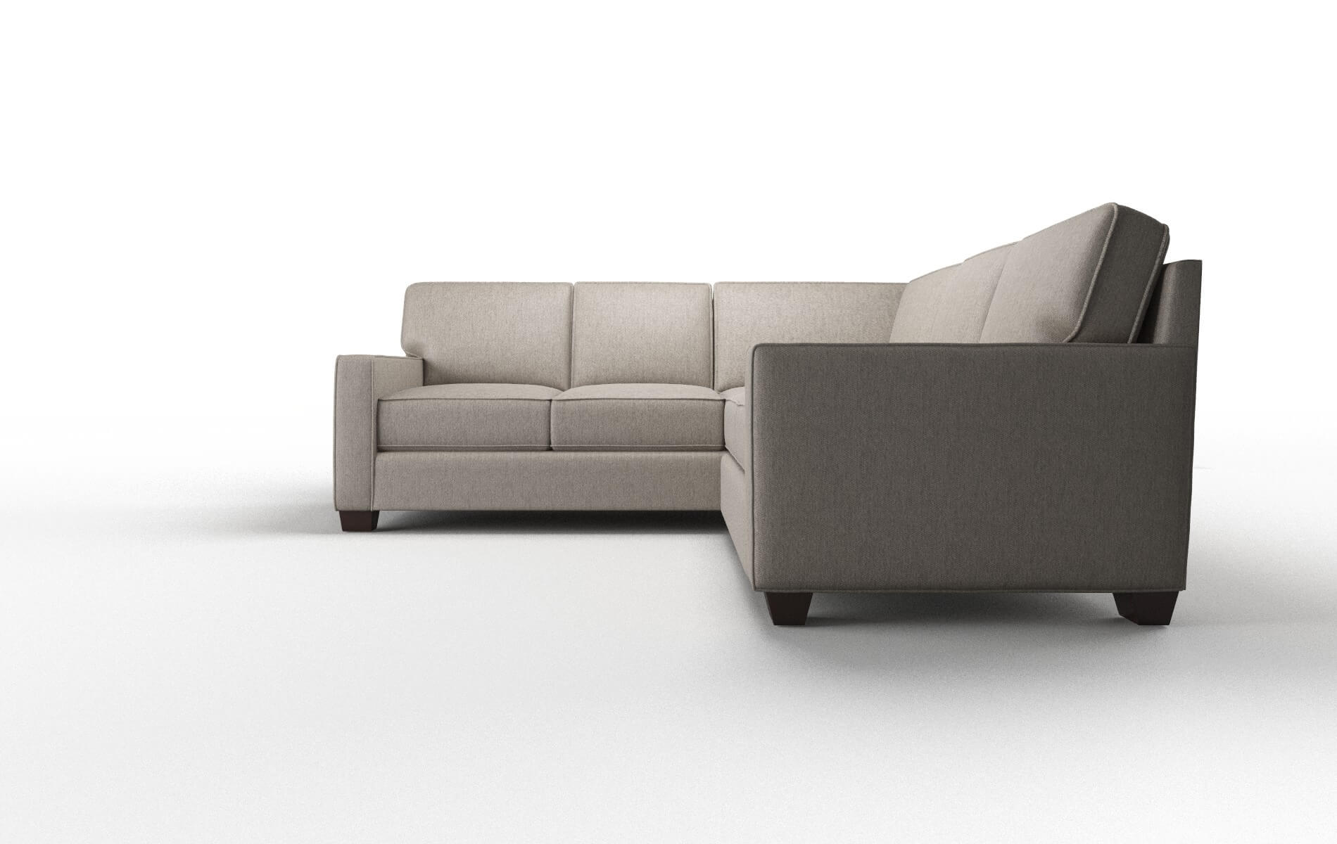 Chicago Cosmo Taupe Sectional espresso legs 5