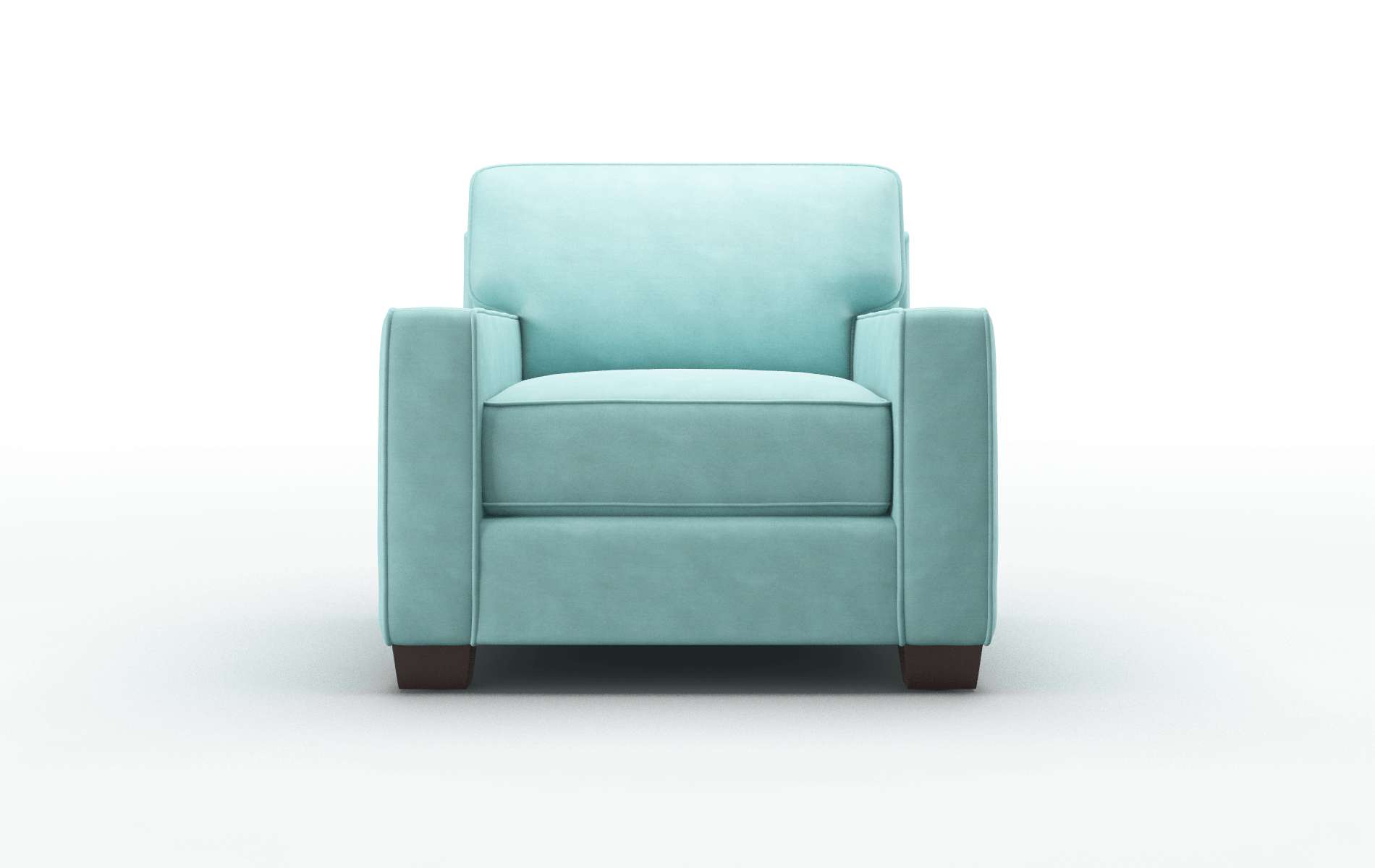 Chicago Curious Turquoise Chair espresso legs 1