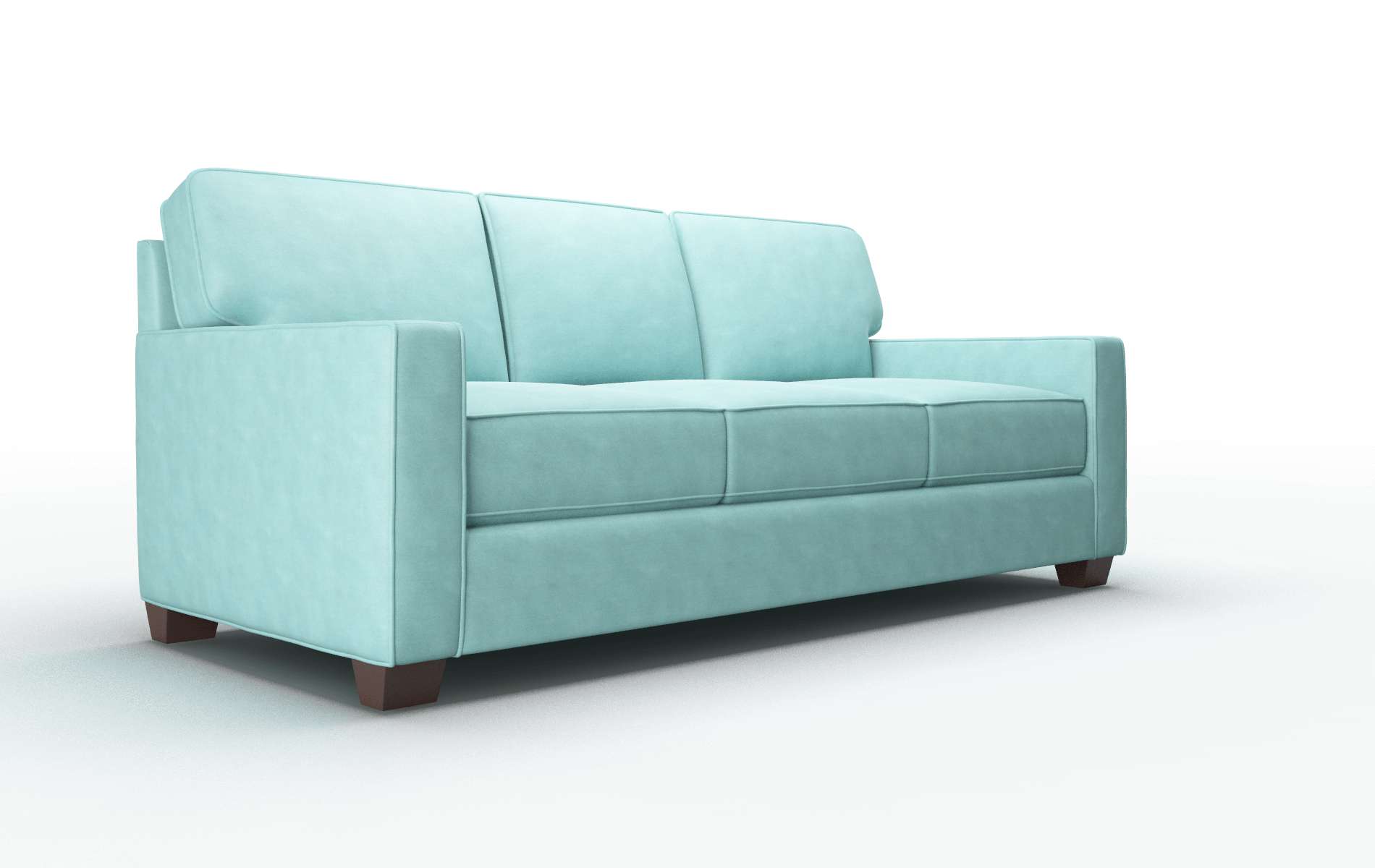 Chicago Curious Turquoise Sofa espresso legs 2