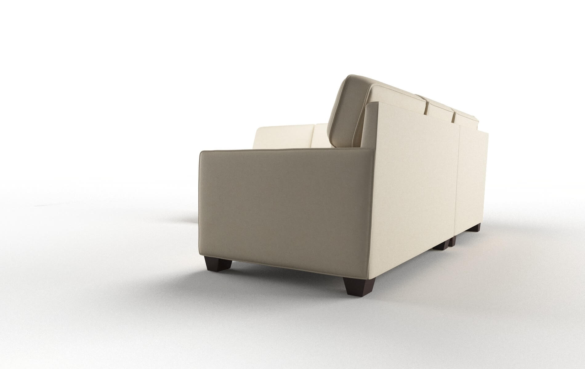 Chicago Dream_d Almond Sectional espresso legs 4