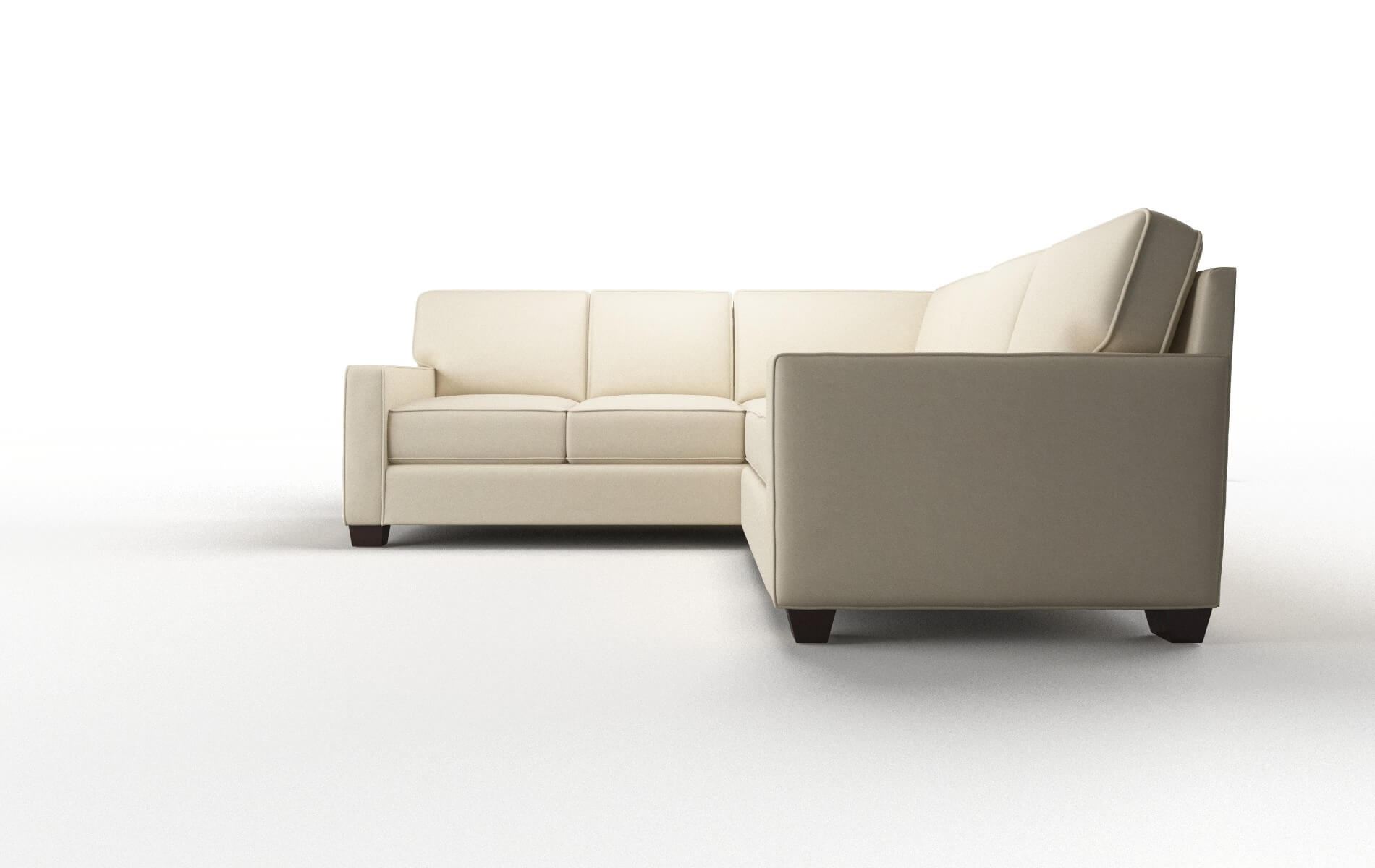 Chicago Dream_d Almond Sectional espresso legs 5