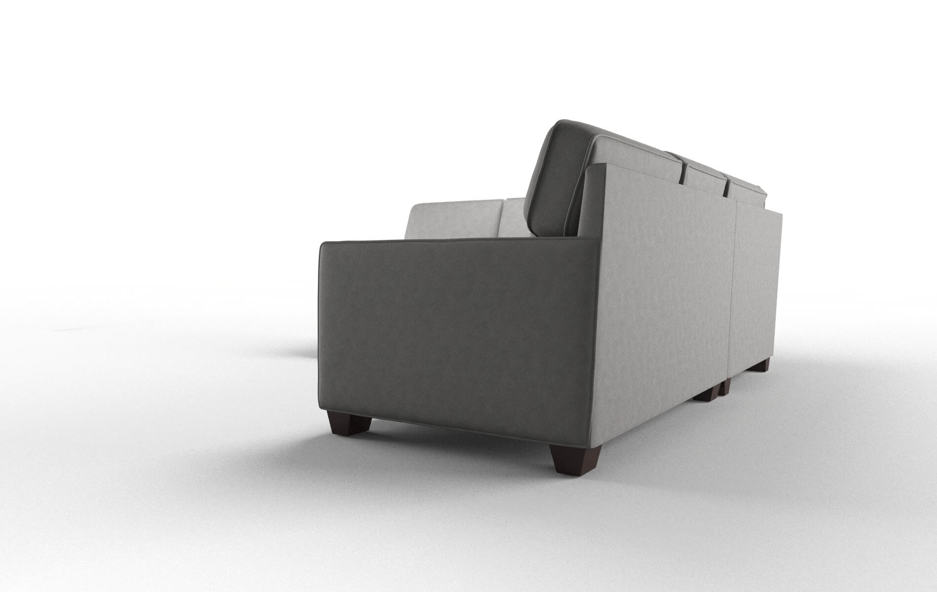 Chicago Dream_d Charcoal Sectional espresso legs 4