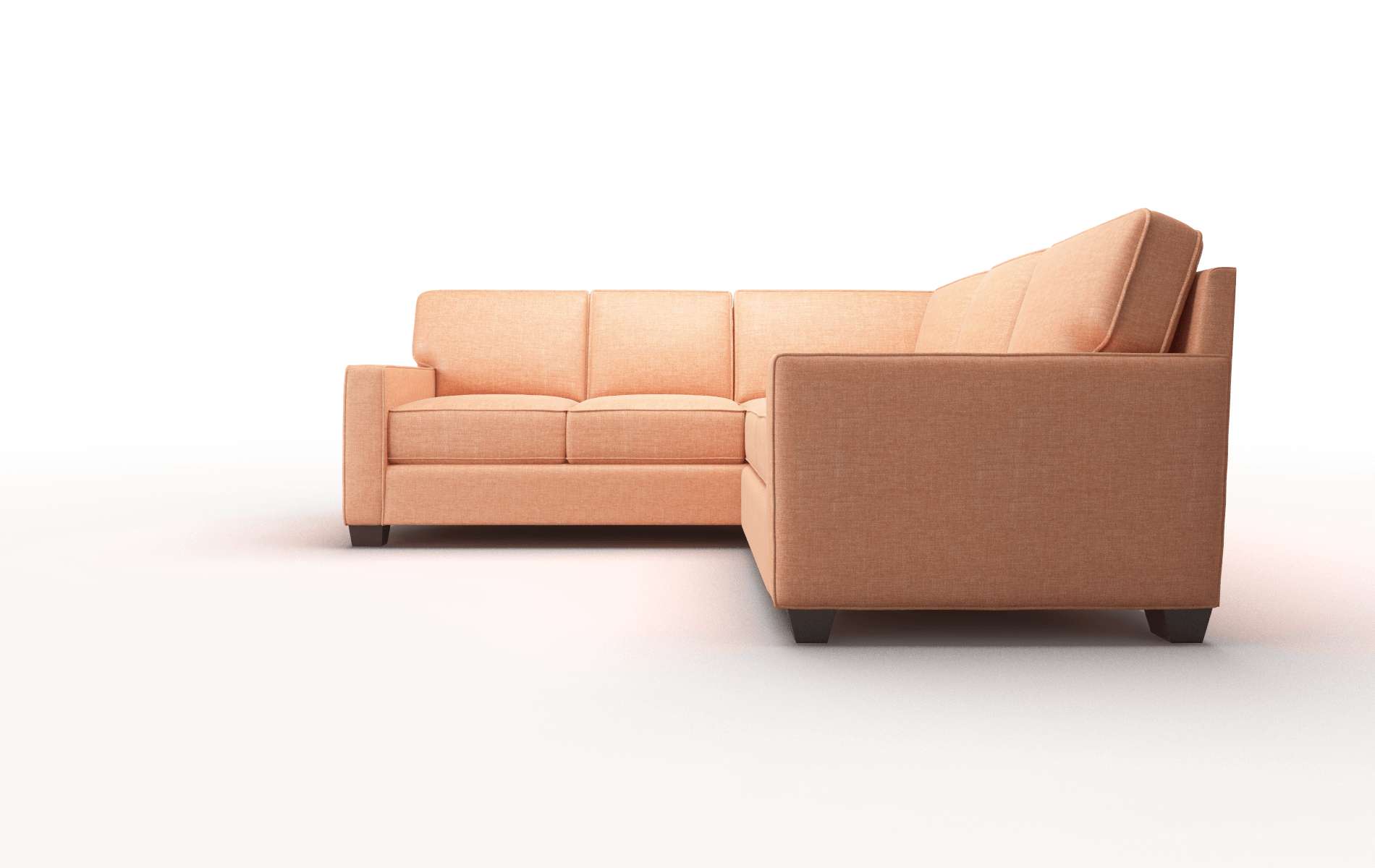 Chicago Durham Tangerine Sectional espresso legs 5