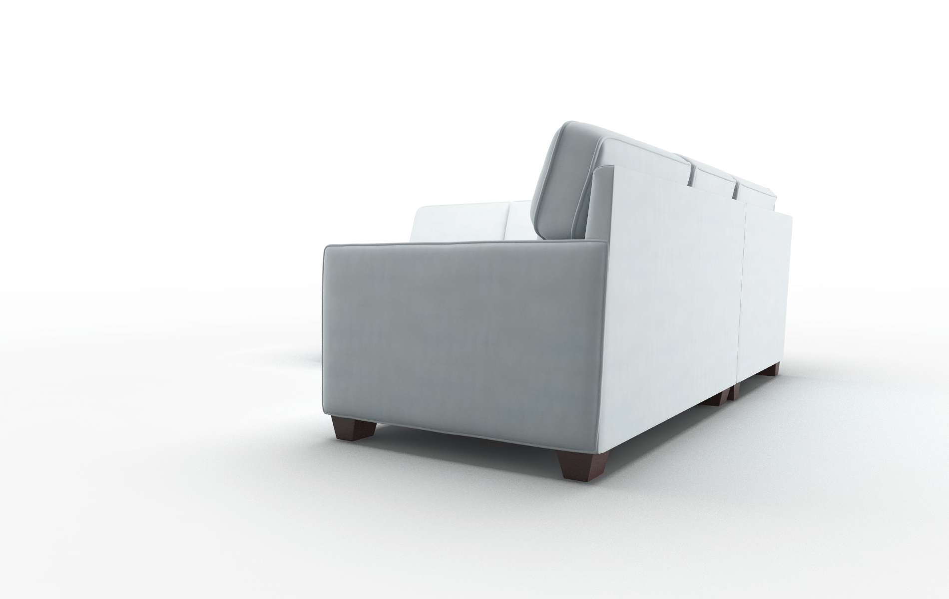 Chicago Hathaway Aqua Sectional espresso legs 4