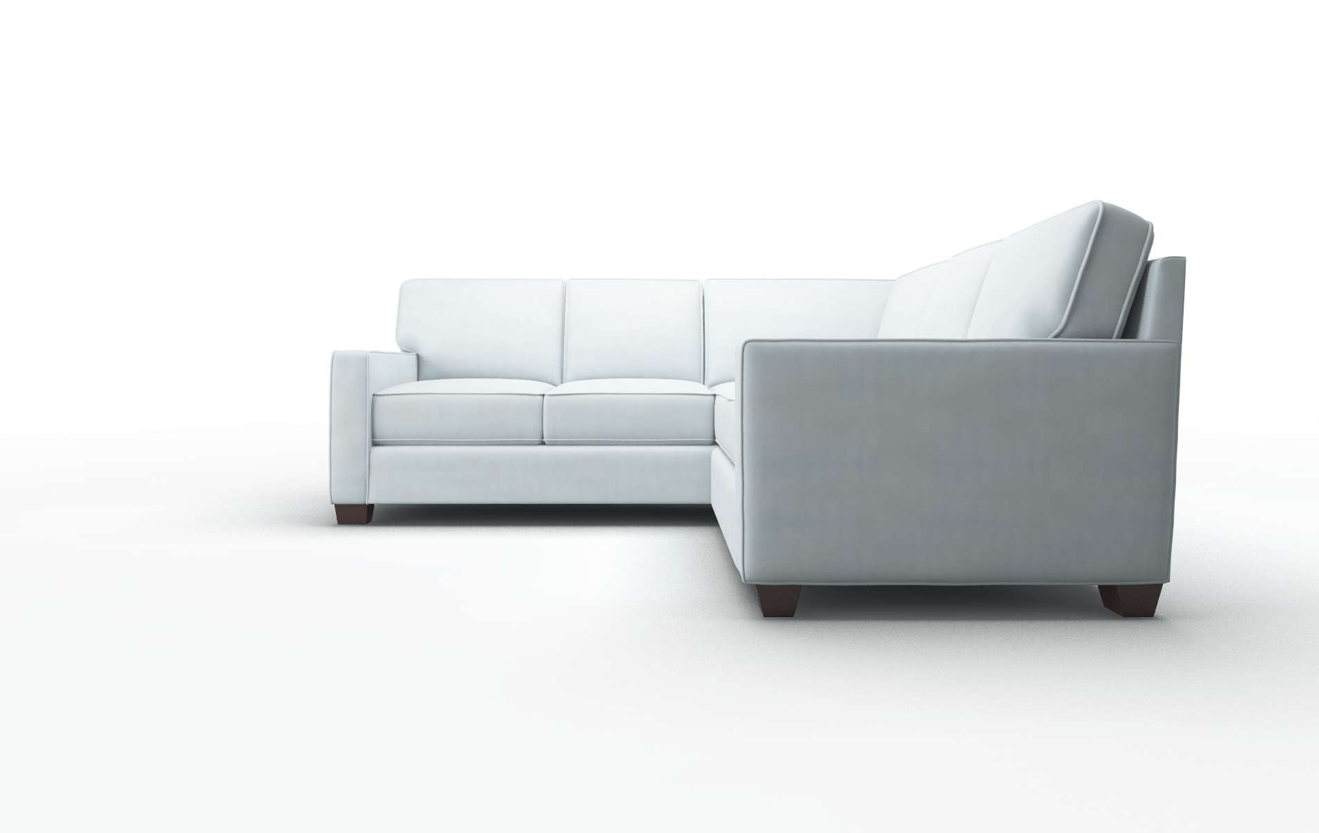 Chicago Hathaway Aqua Sectional espresso legs 5