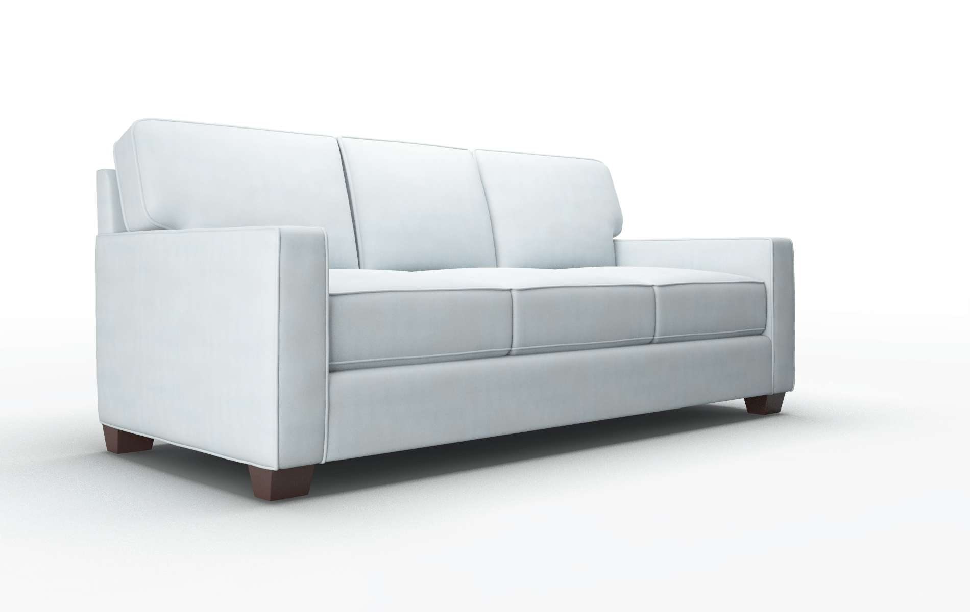 Chicago Hathaway Aqua Sofa espresso legs 2