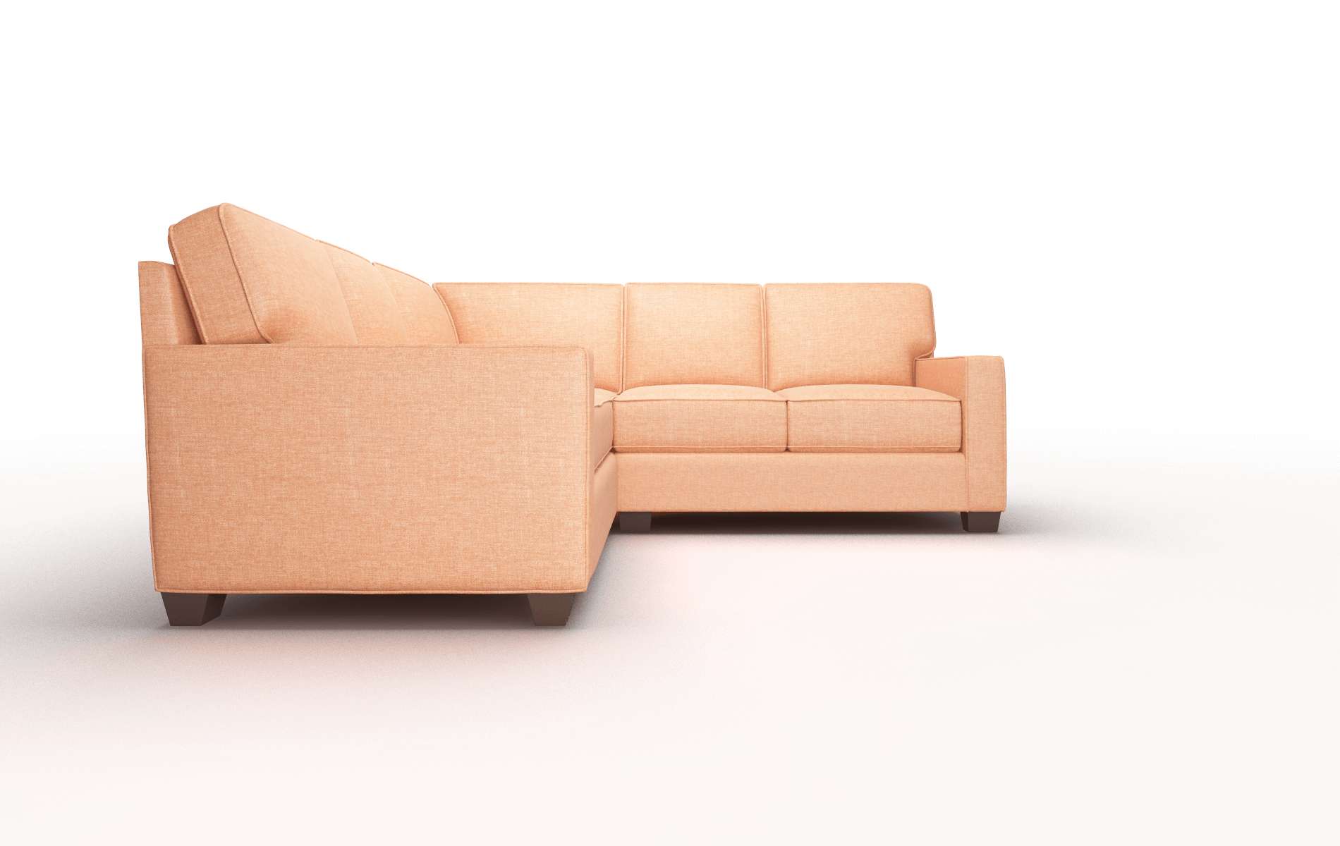 Chicago Hepburn Appricot Sectional espresso legs 2