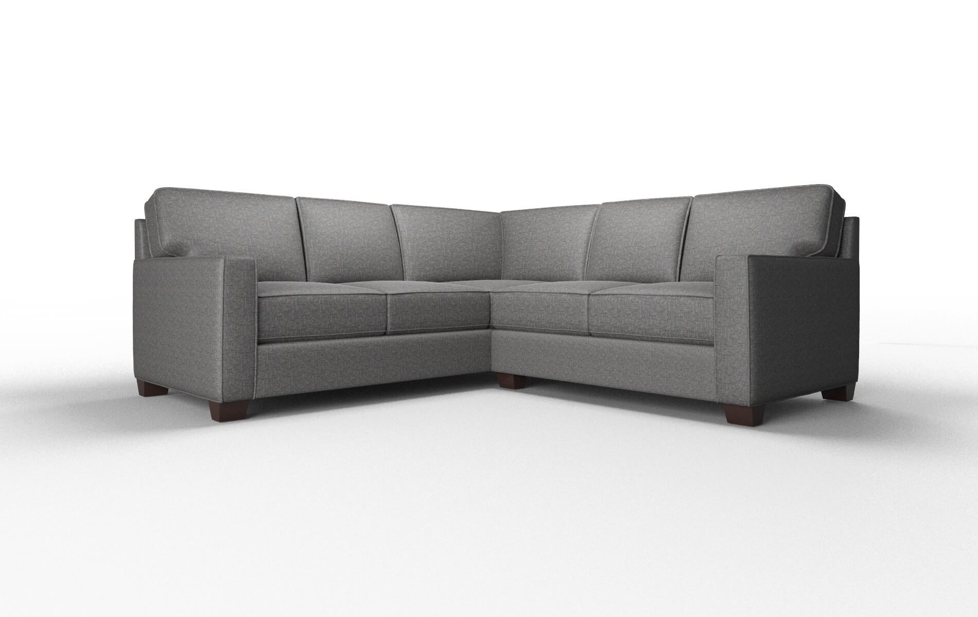 Chicago Insight Charcoal Sectional espresso legs 1