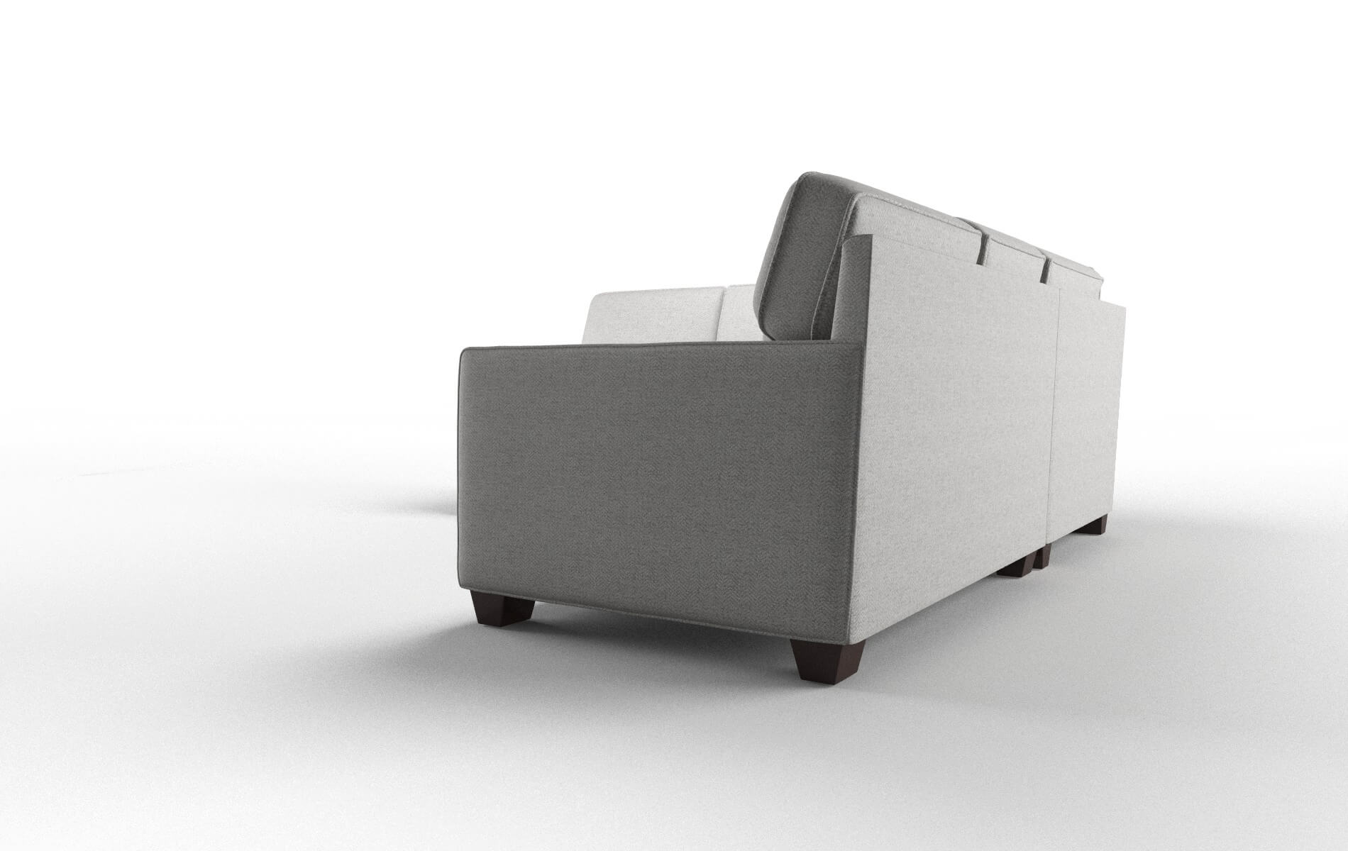 Chicago Malibu Dove Sectional espresso legs 4