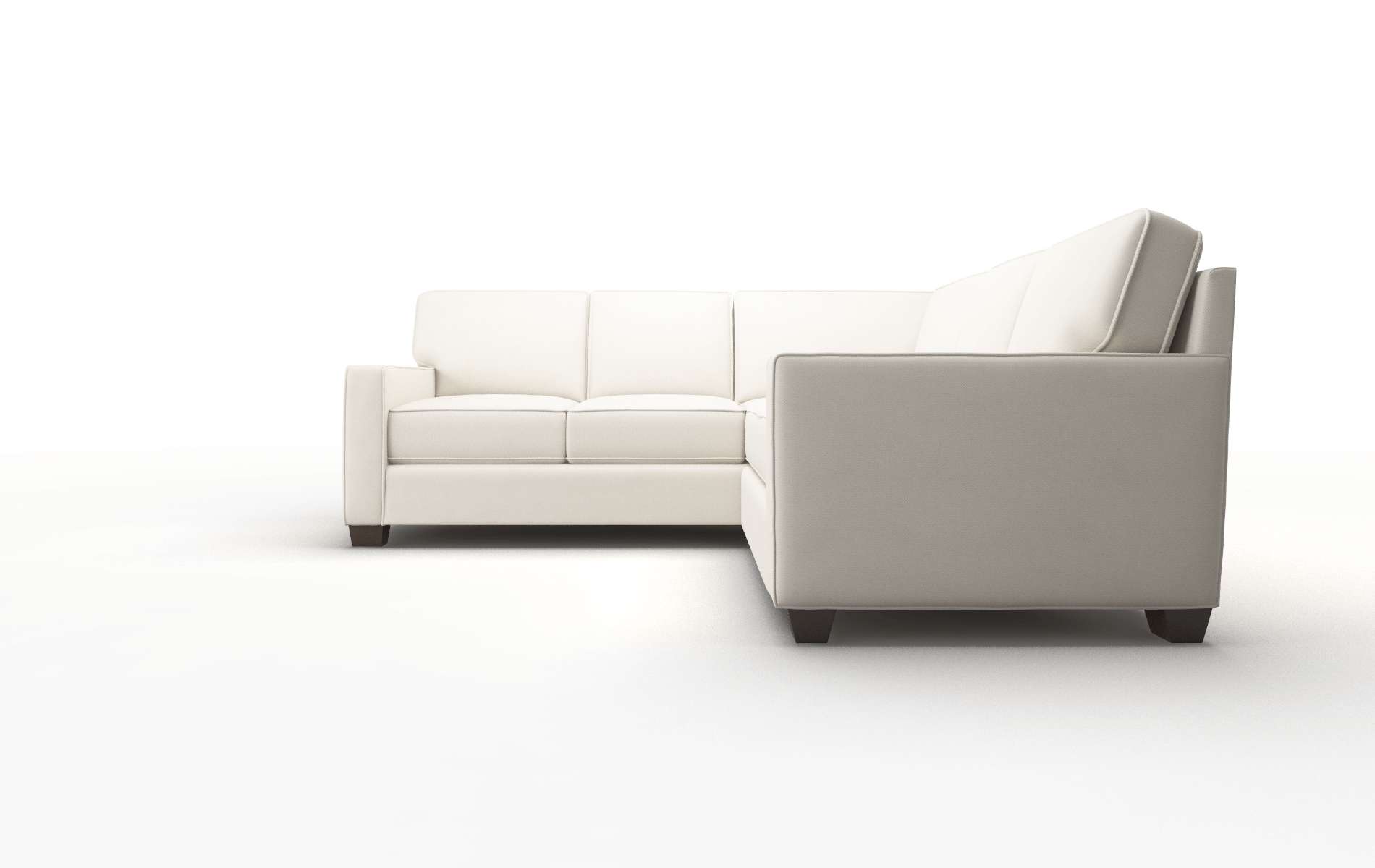 Chicago Malibu Linen Sectional espresso legs 5
