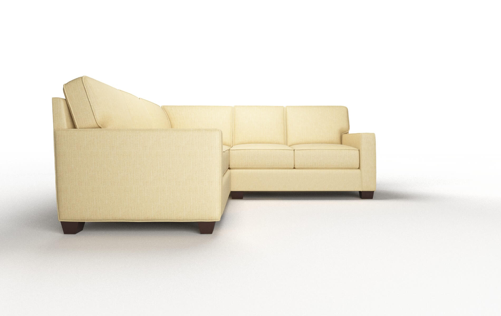 Chicago Malibu Maize Sectional espresso legs 2