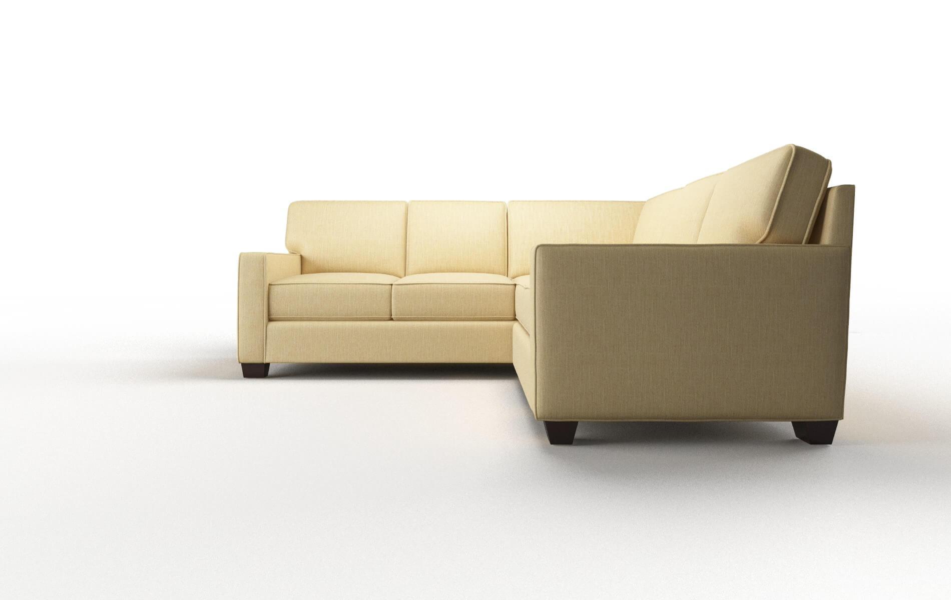 Chicago Malibu Maize Sectional espresso legs 5