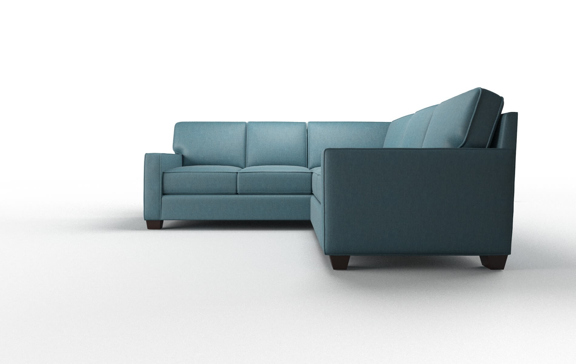 Chicago Merit Peacock Sectional espresso legs 5