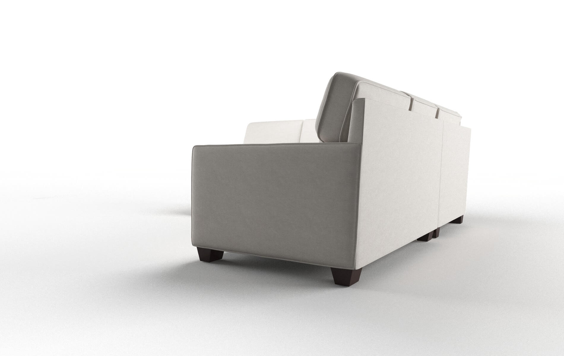 Chicago Noble Grey Sectional espresso legs 4