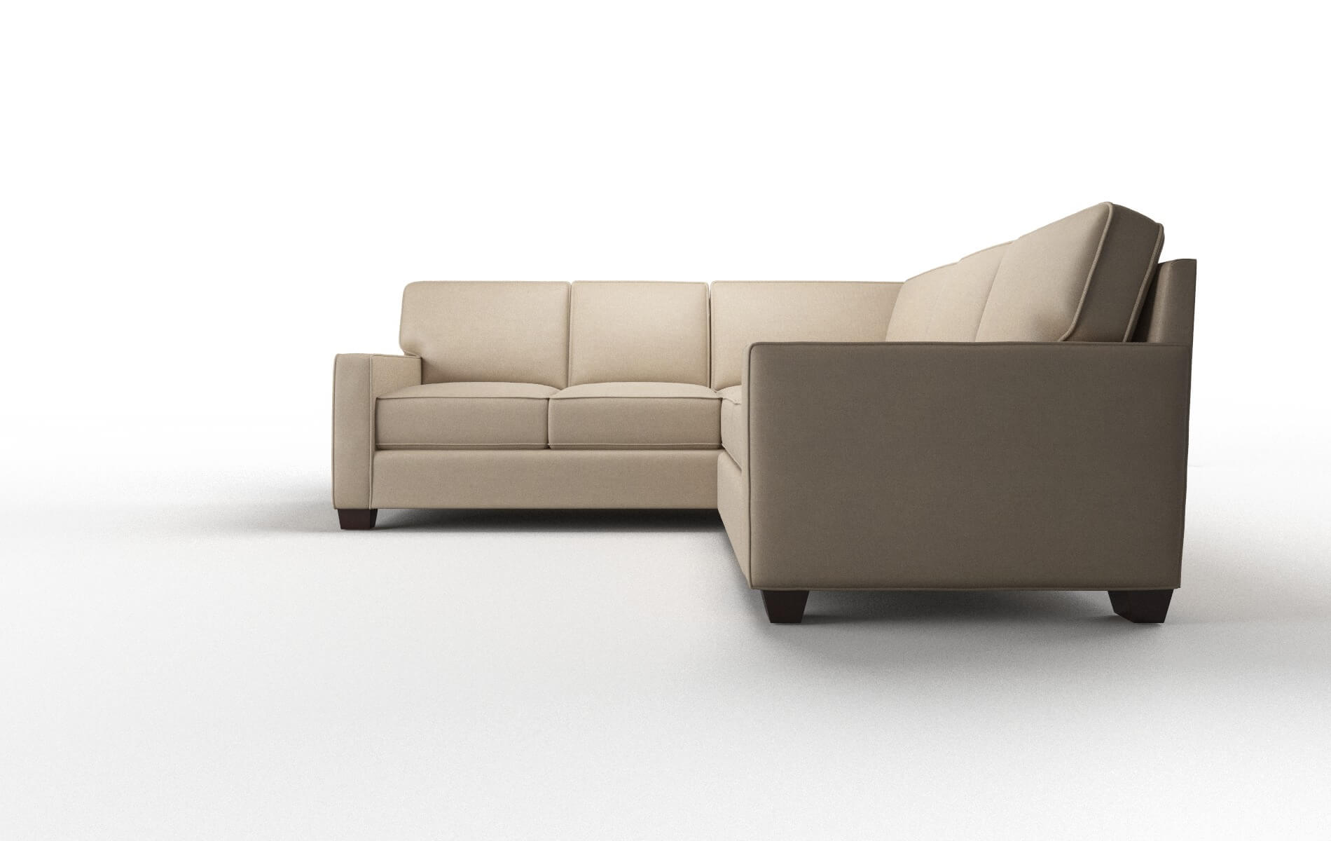Chicago Oakley Taupe Sectional espresso legs 5