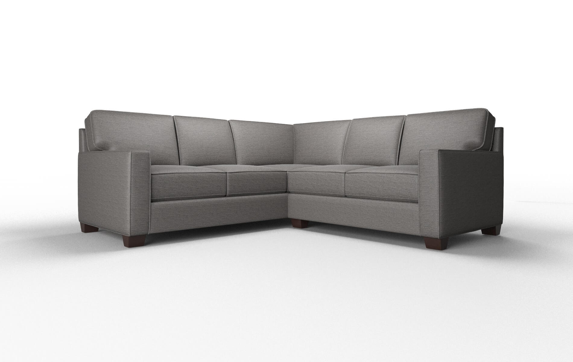 Chicago Oscar Charcoal Sectional espresso legs 1