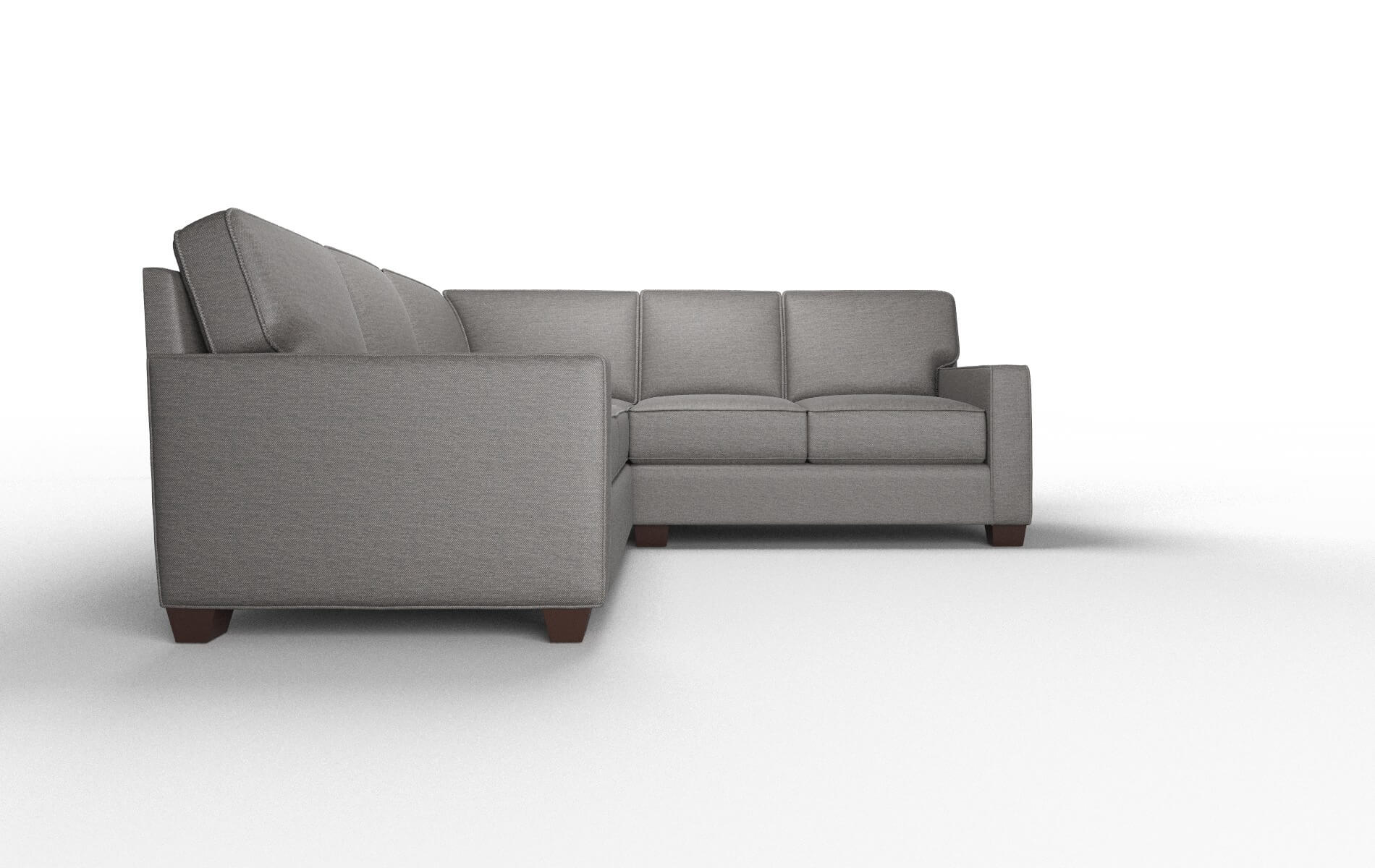 Chicago Oscar Charcoal Sectional espresso legs 2