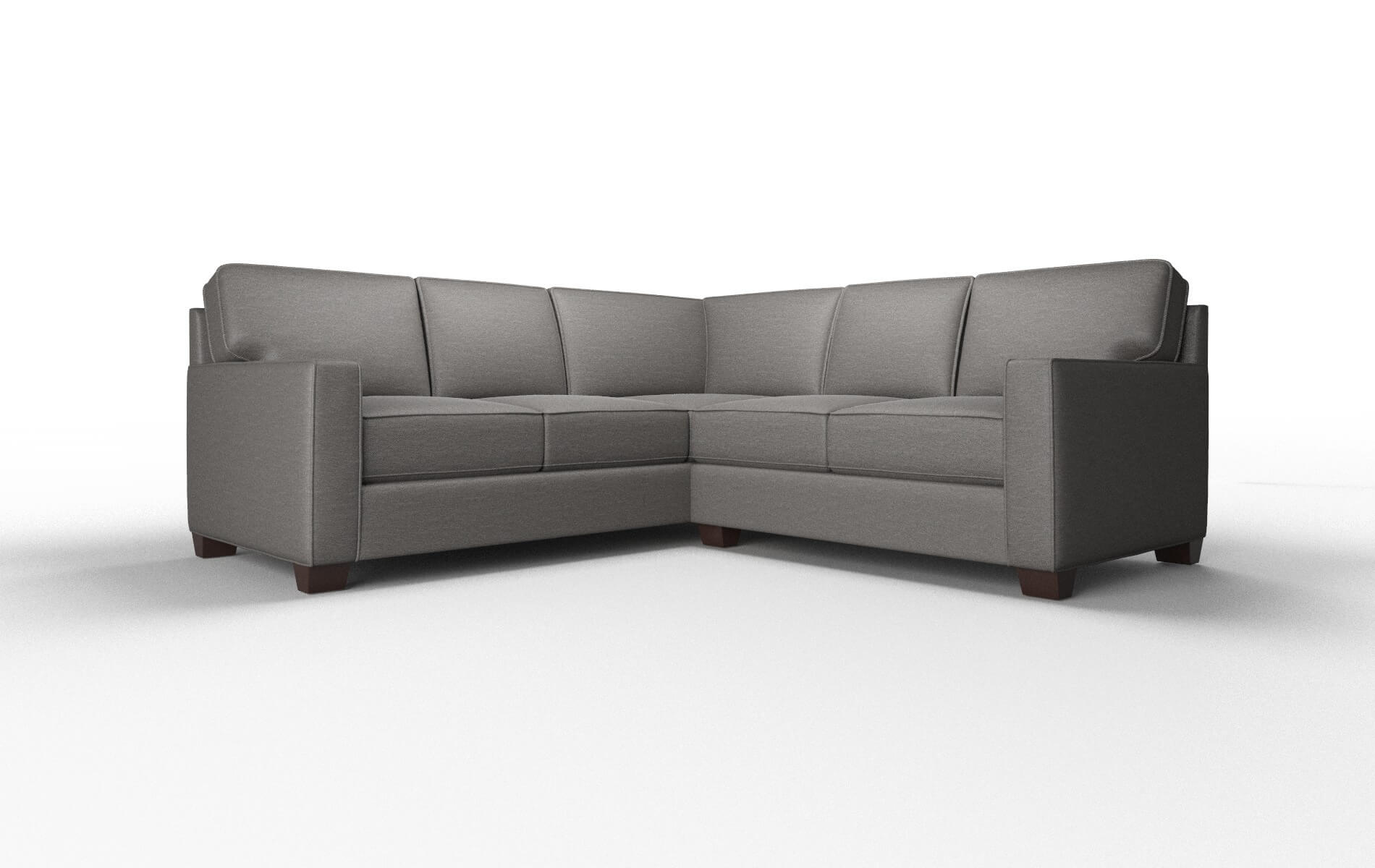 Chicago Oscar Grey Sectional espresso legs 1