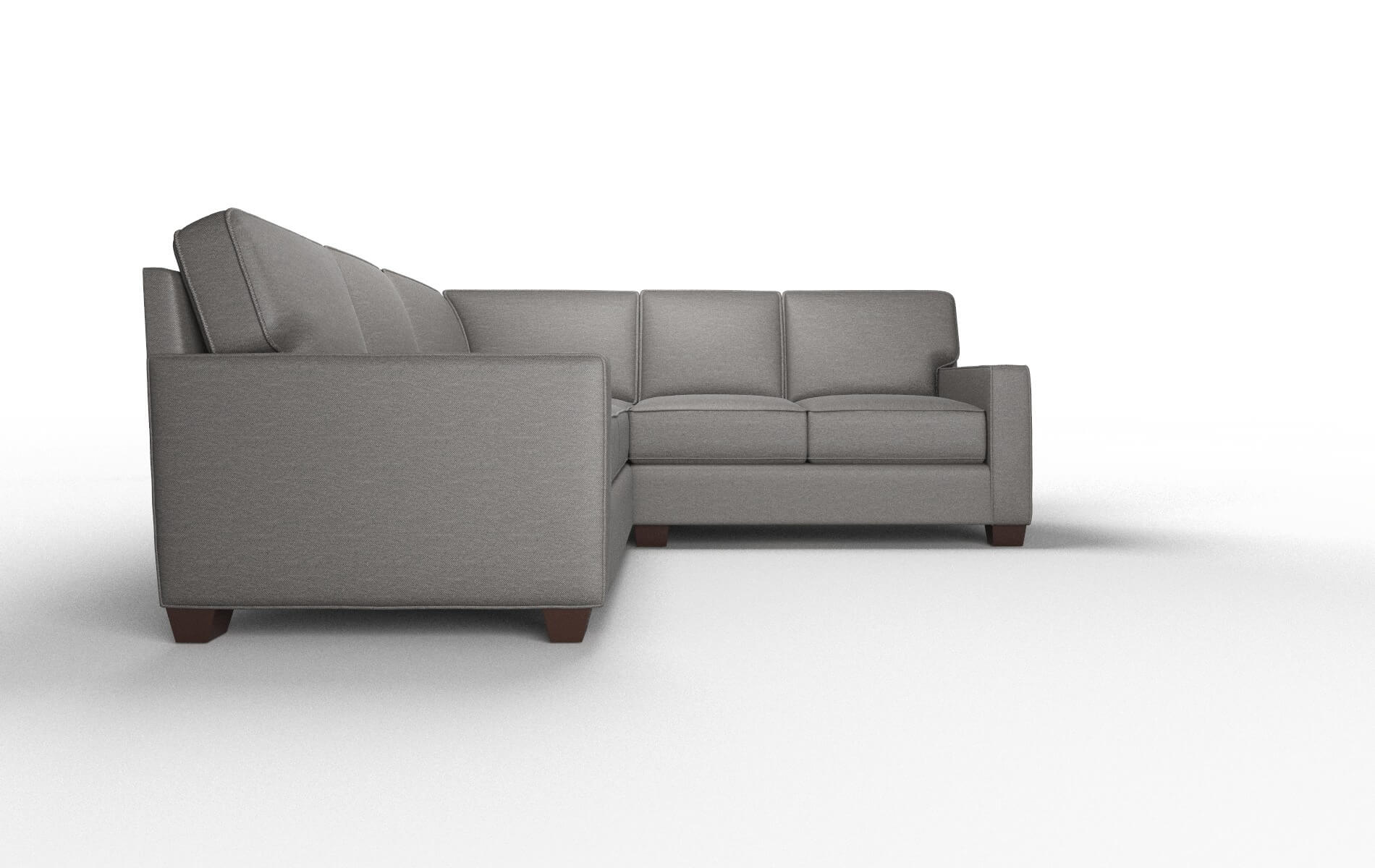 Chicago Oscar Grey Sectional espresso legs 2