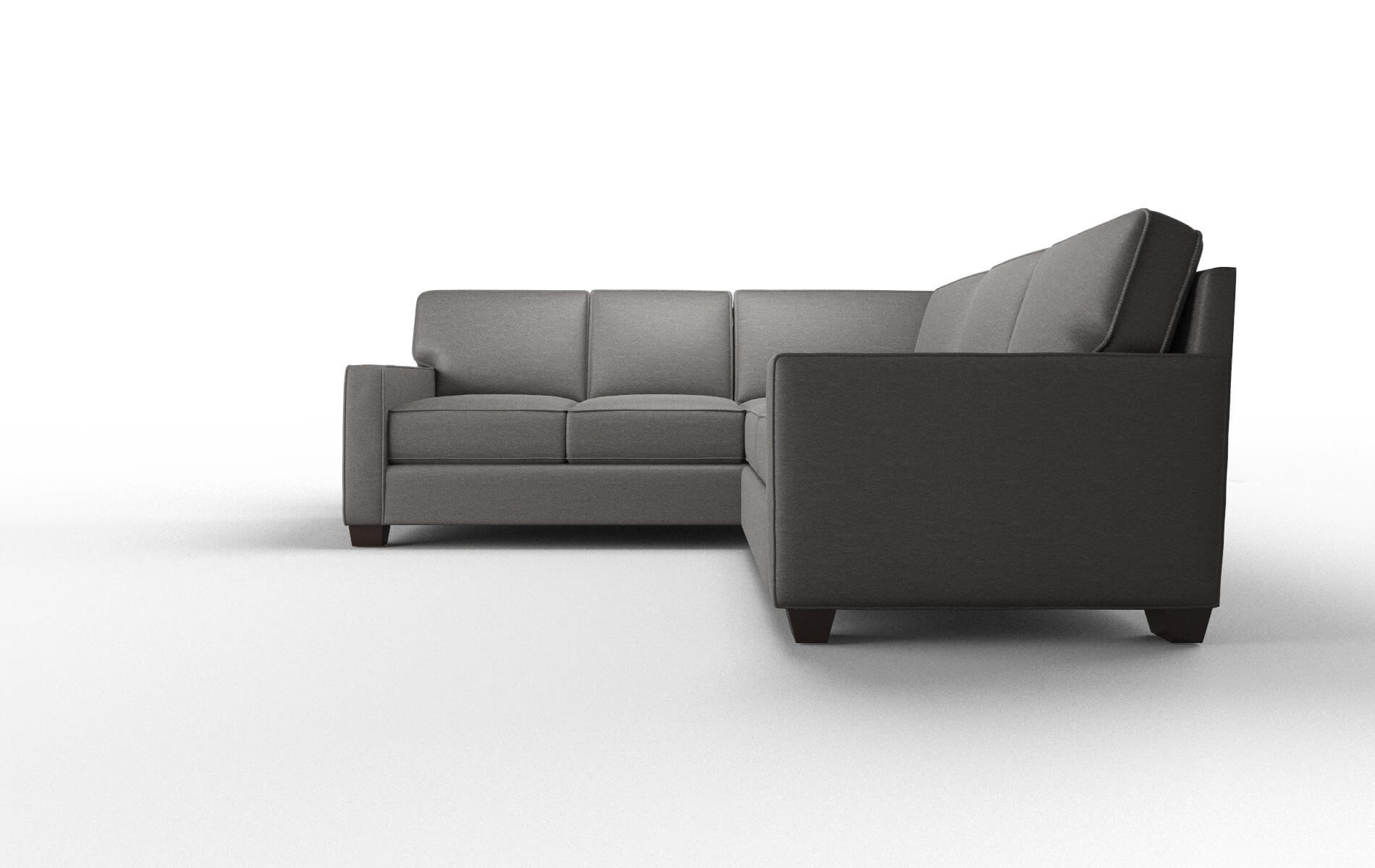 Chicago Oscar Grey Sectional espresso legs 5