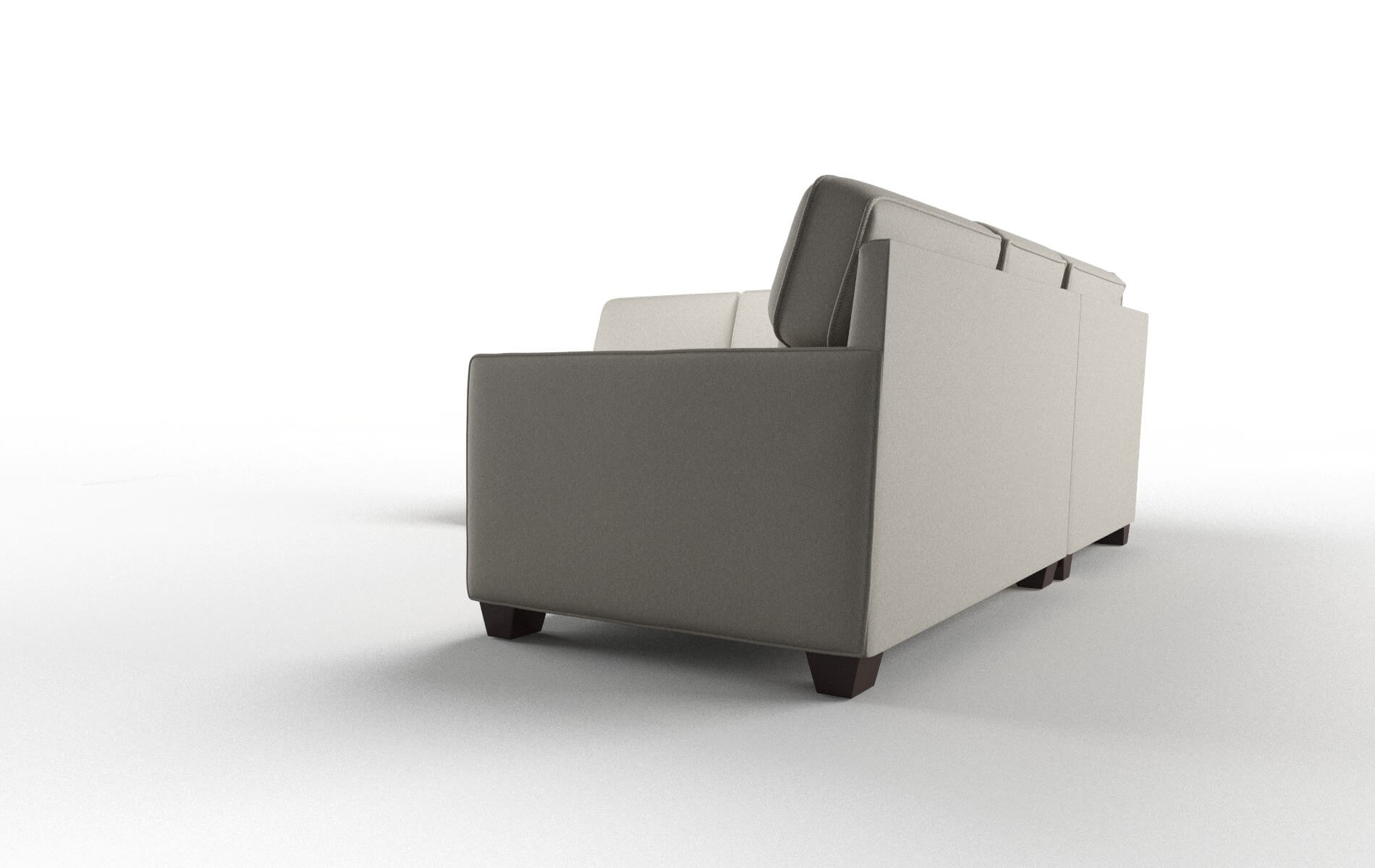 Chicago Oscar Silver Sectional espresso legs 4